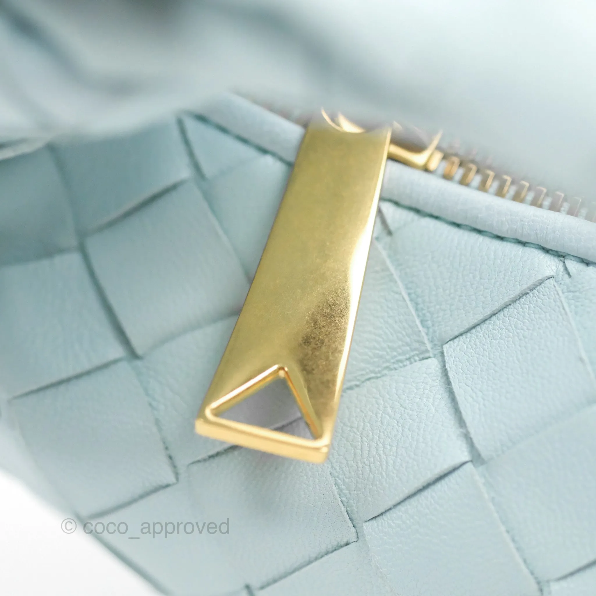Bottega Veneta Mini Jodie Bag Teal Washed Intrecciato Lambskin