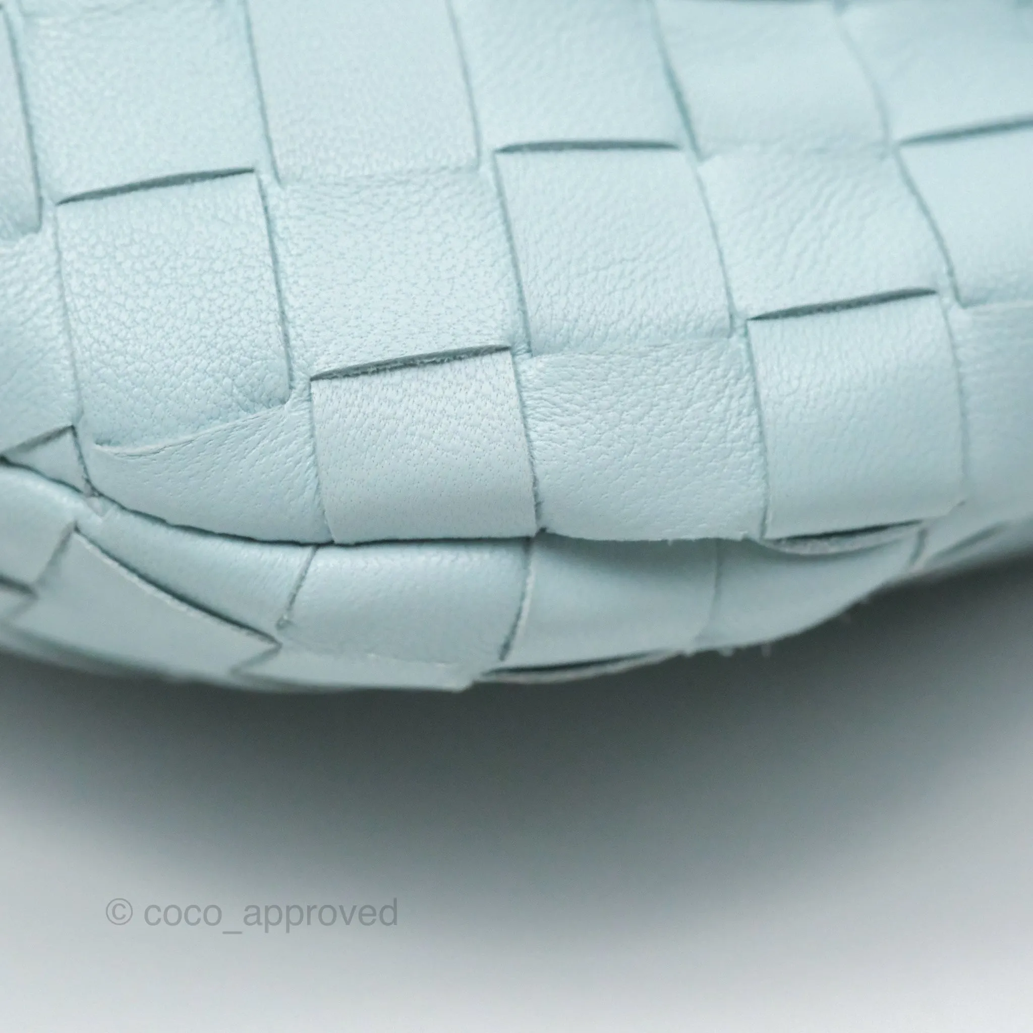 Bottega Veneta Mini Jodie Bag Teal Washed Intrecciato Lambskin