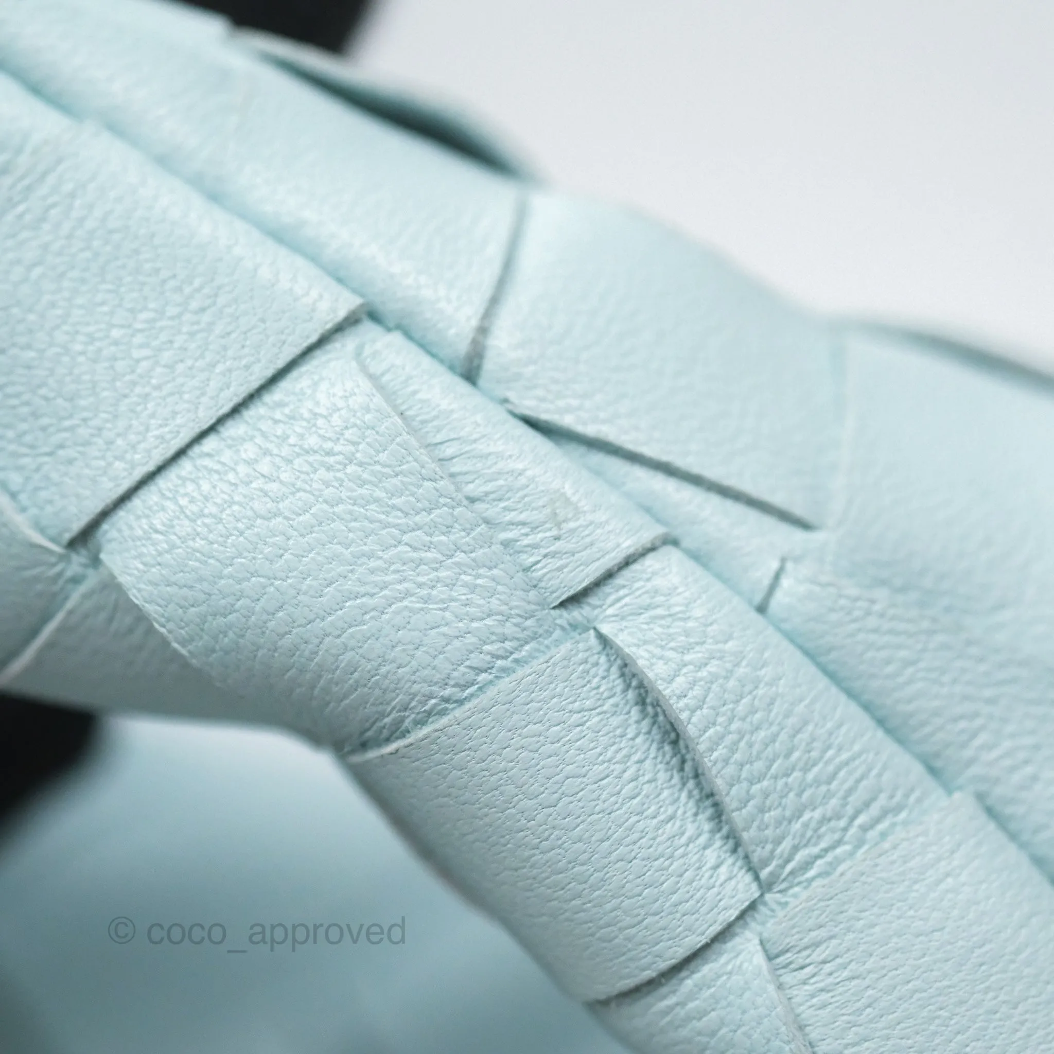 Bottega Veneta Mini Jodie Bag Teal Washed Intrecciato Lambskin