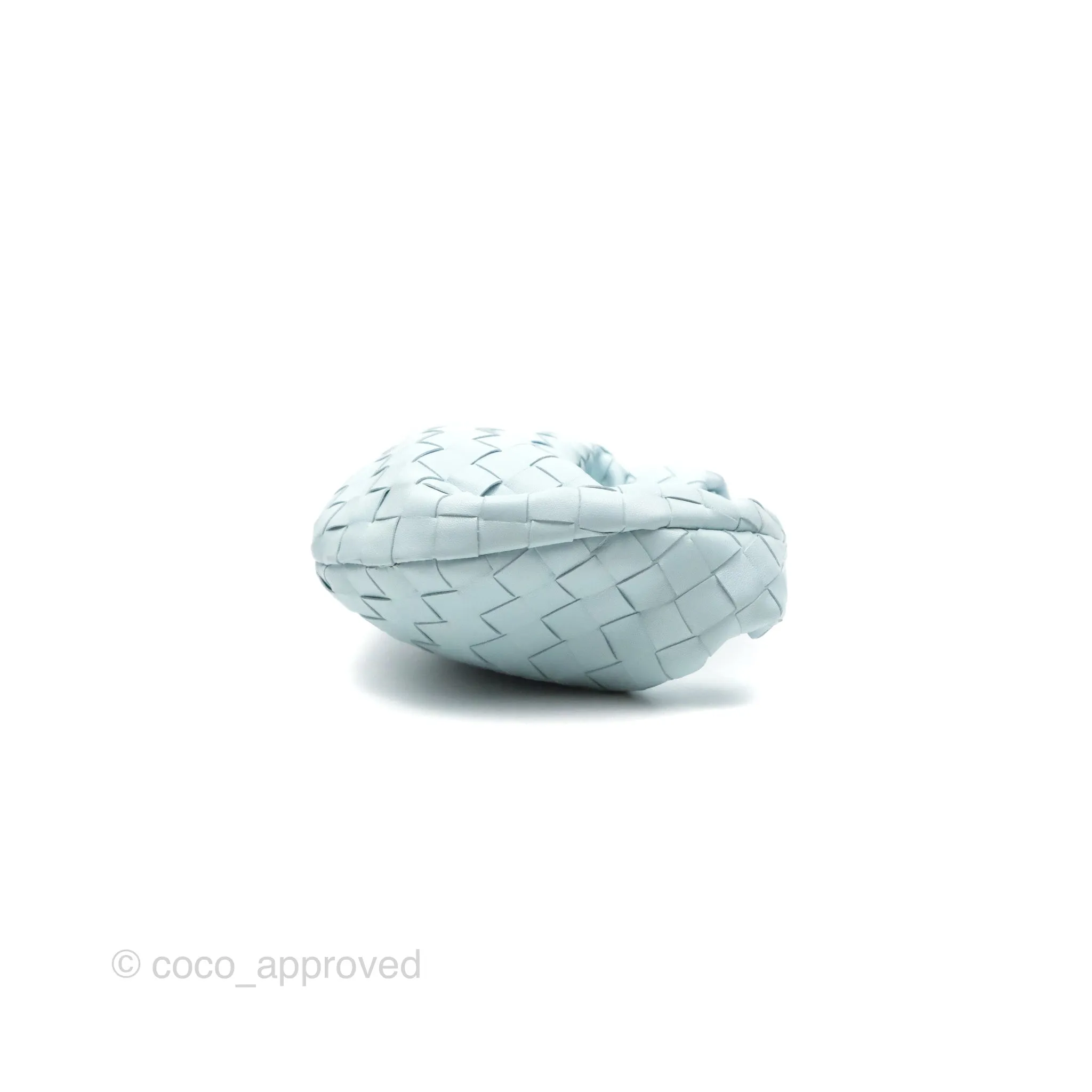 Bottega Veneta Mini Jodie Bag Teal Washed Intrecciato Lambskin