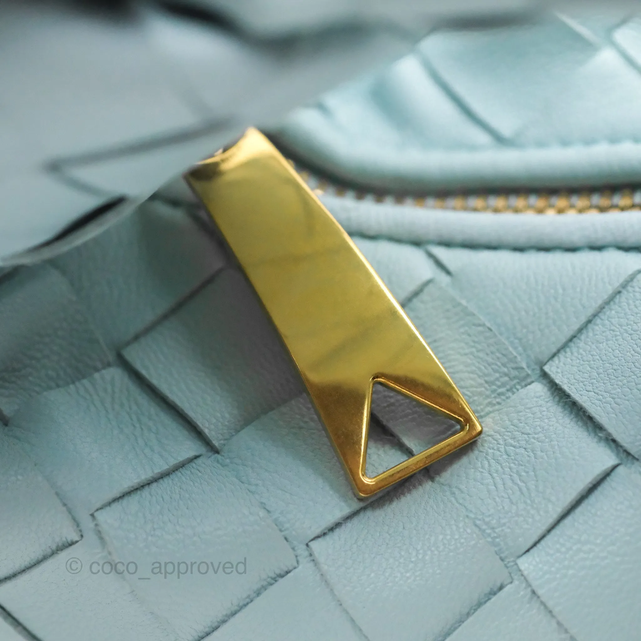Bottega Veneta Mini Jodie Bag Teal Washed Intrecciato Lambskin