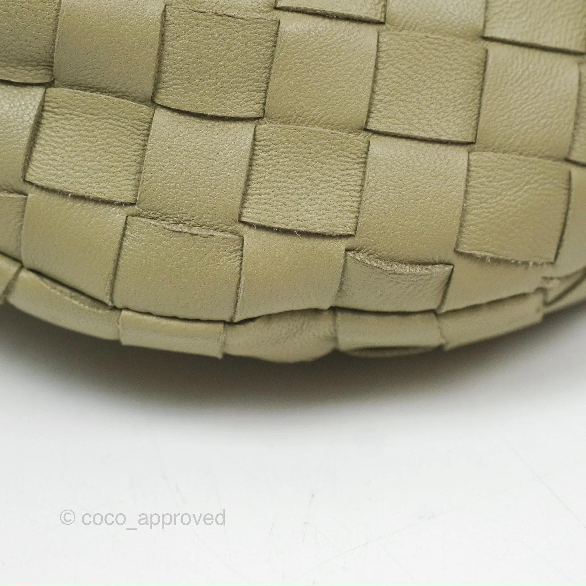 Bottega Veneta Mini Jodie Bag Travertine Intrecciato Lambskin
