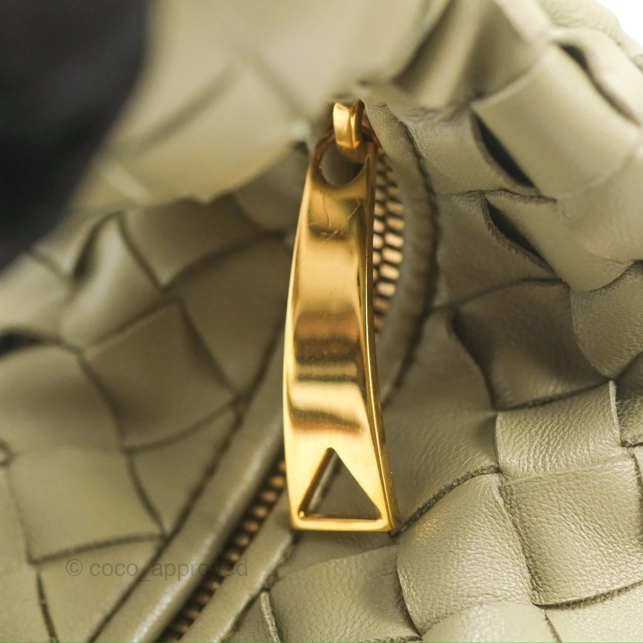 Bottega Veneta Mini Jodie Bag Travertine Intrecciato Lambskin