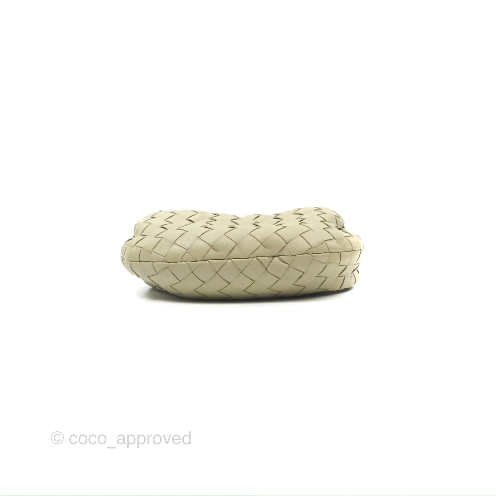 Bottega Veneta Mini Jodie Bag Travertine Intrecciato Lambskin