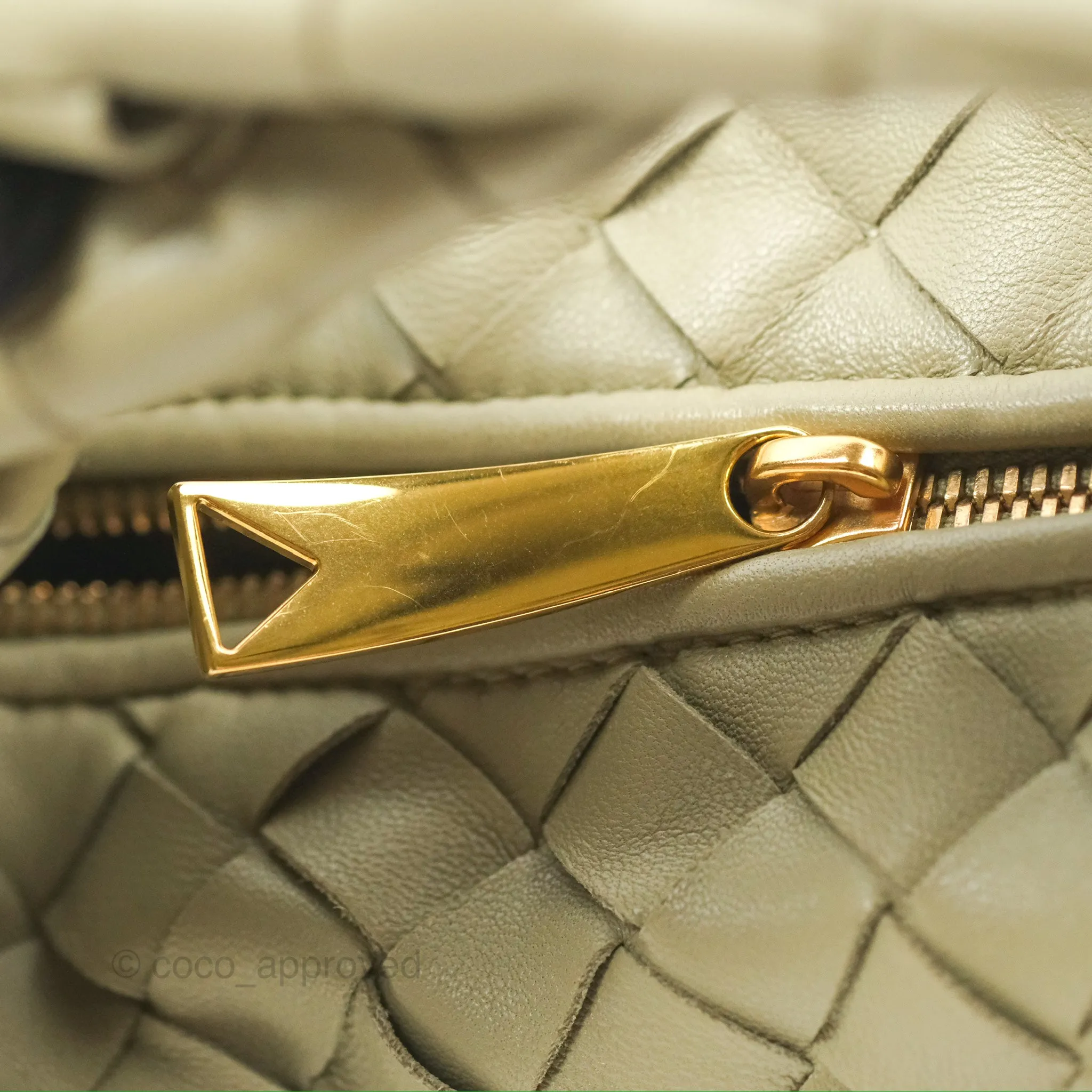 Bottega Veneta Mini Jodie Bag Travertine Intrecciato Lambskin
