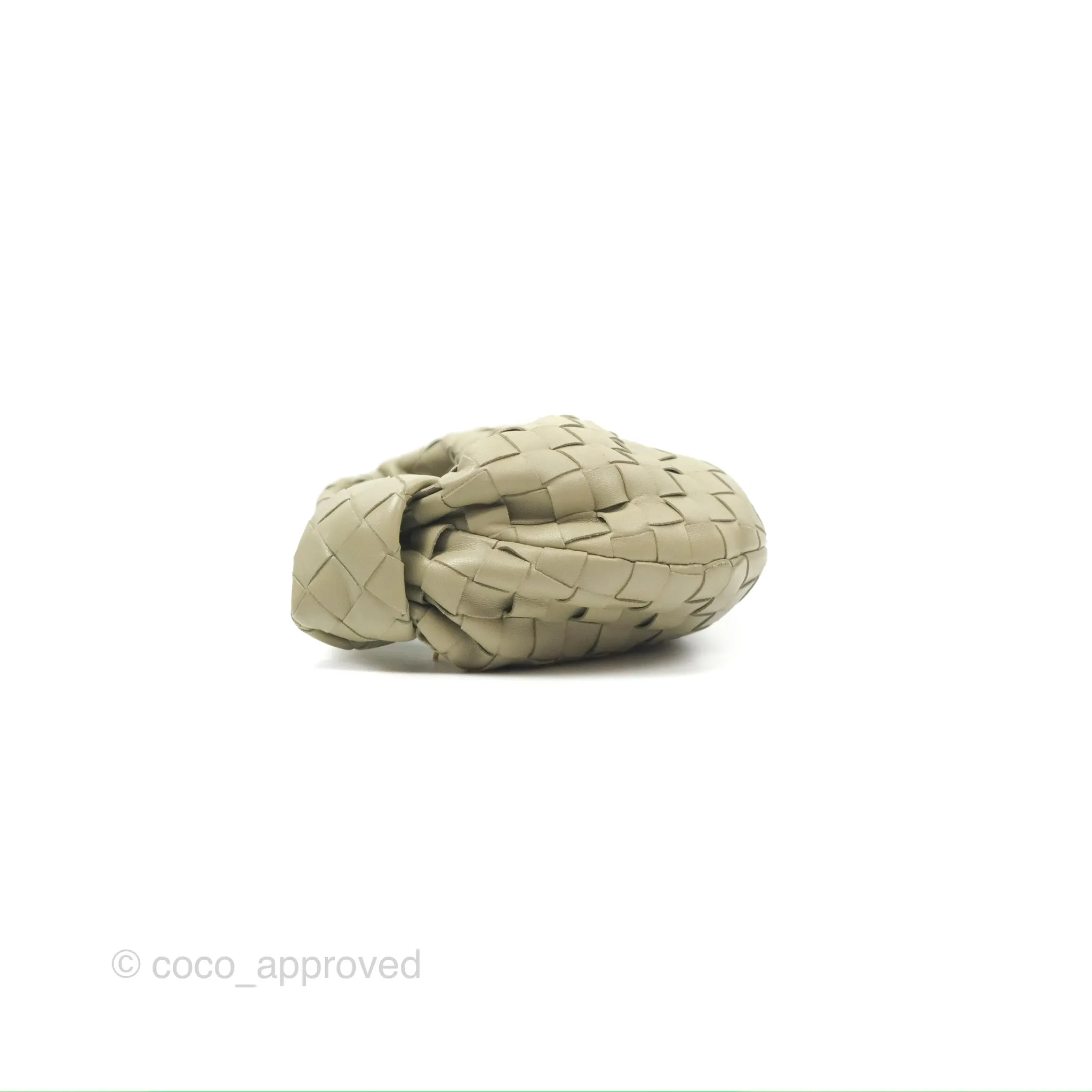 Bottega Veneta Mini Jodie Bag Travertine Intrecciato Lambskin