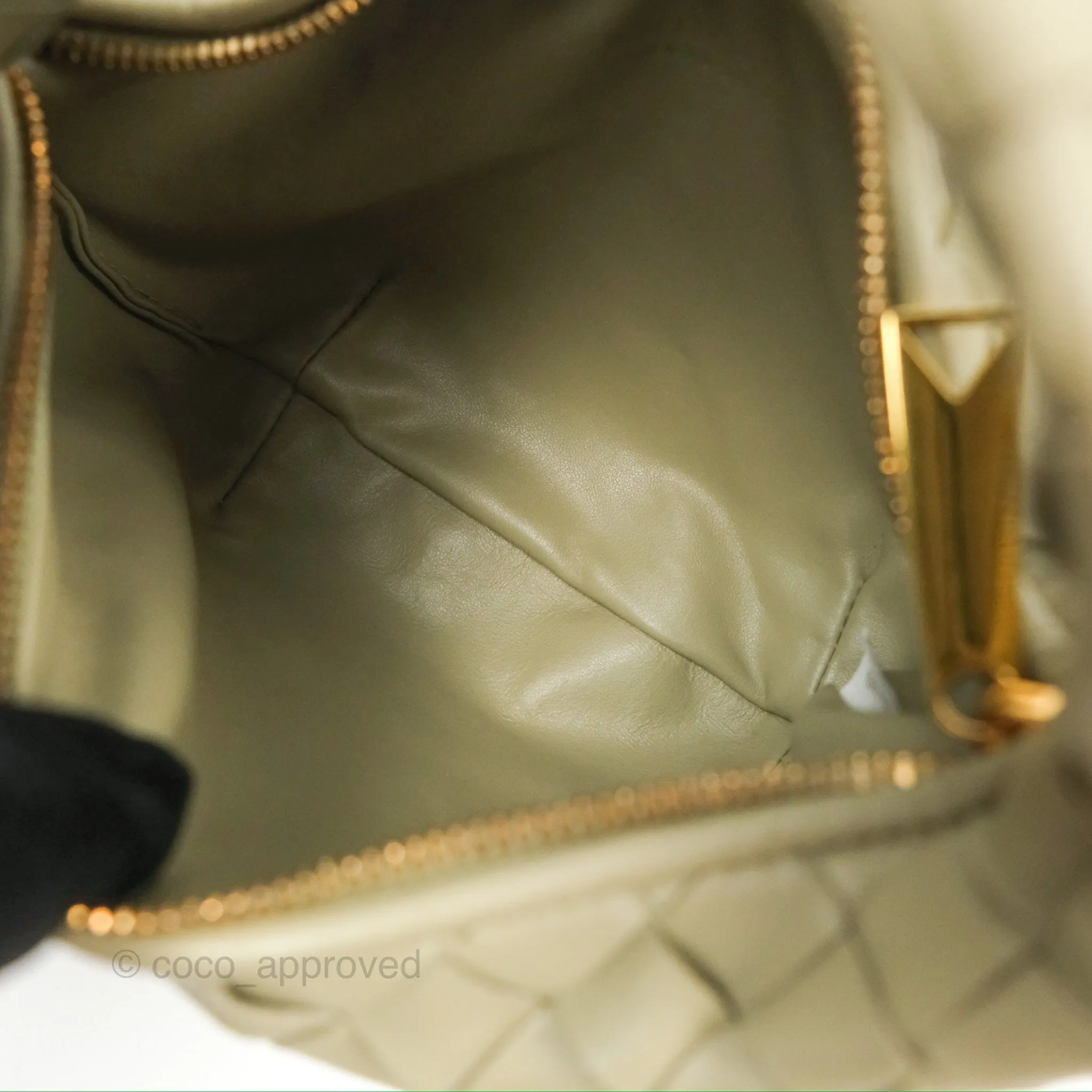 Bottega Veneta Mini Jodie Bag Travertine Intrecciato Lambskin