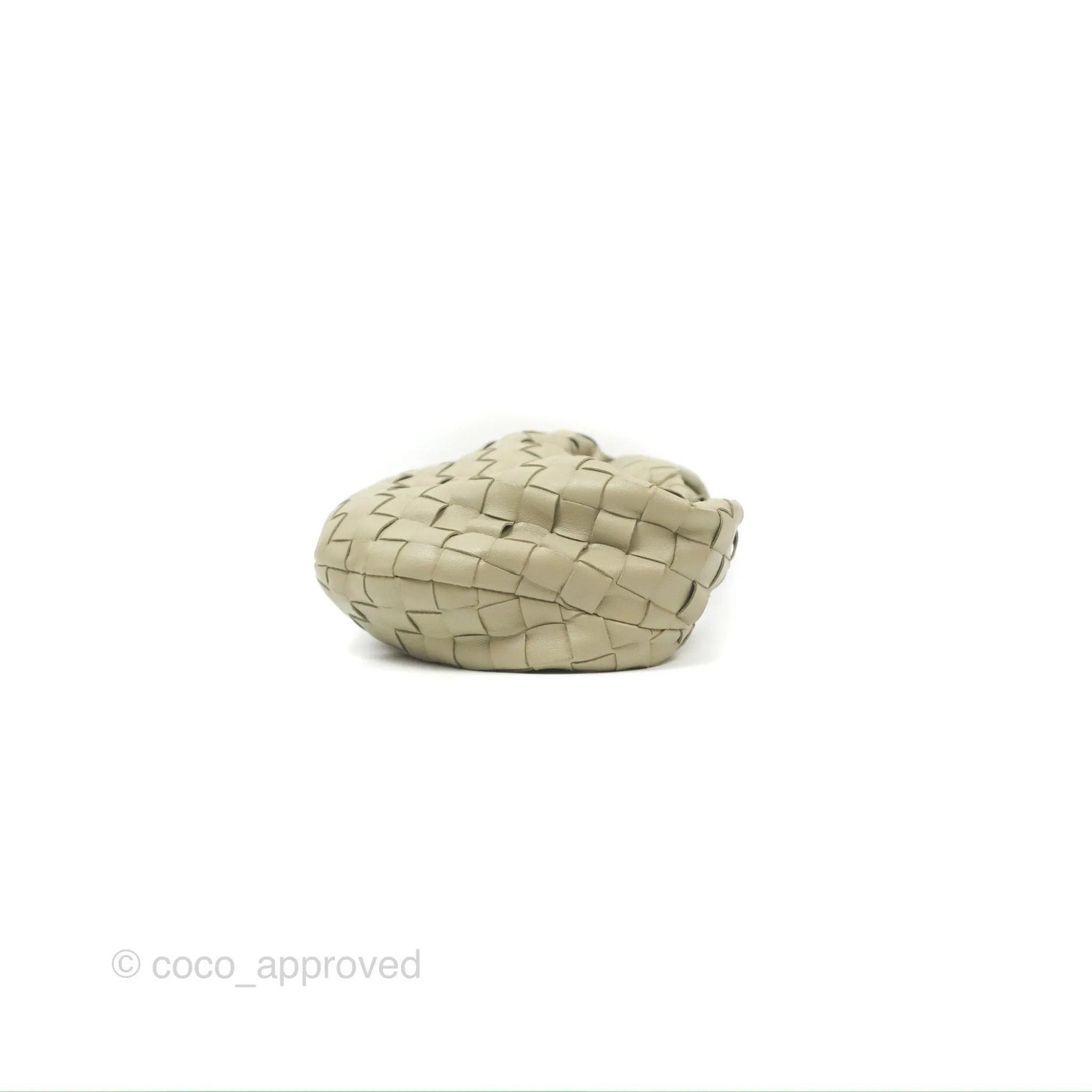 Bottega Veneta Mini Jodie Bag Travertine Intrecciato Lambskin