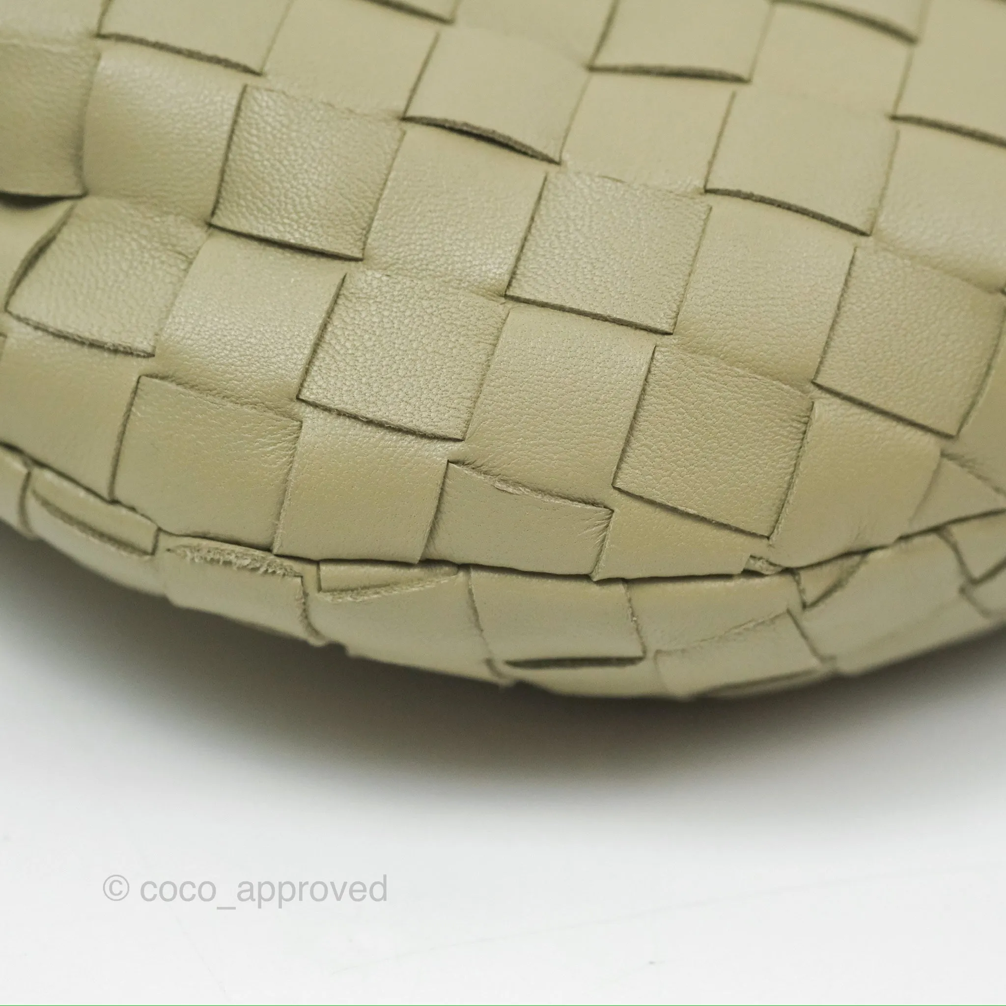 Bottega Veneta Mini Jodie Bag Travertine Intrecciato Lambskin