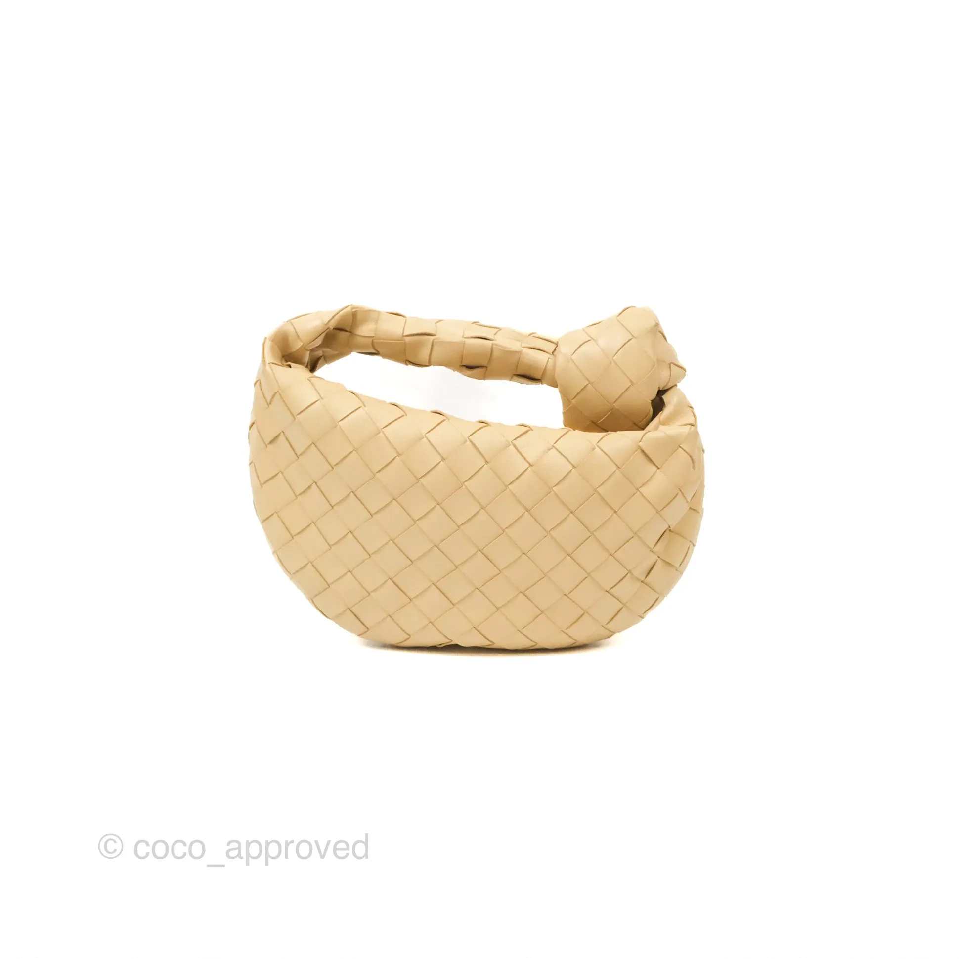Bottega Veneta Mini Jodie Clutch Bag Intrecciato Porridge Lambskin Gold Hardware