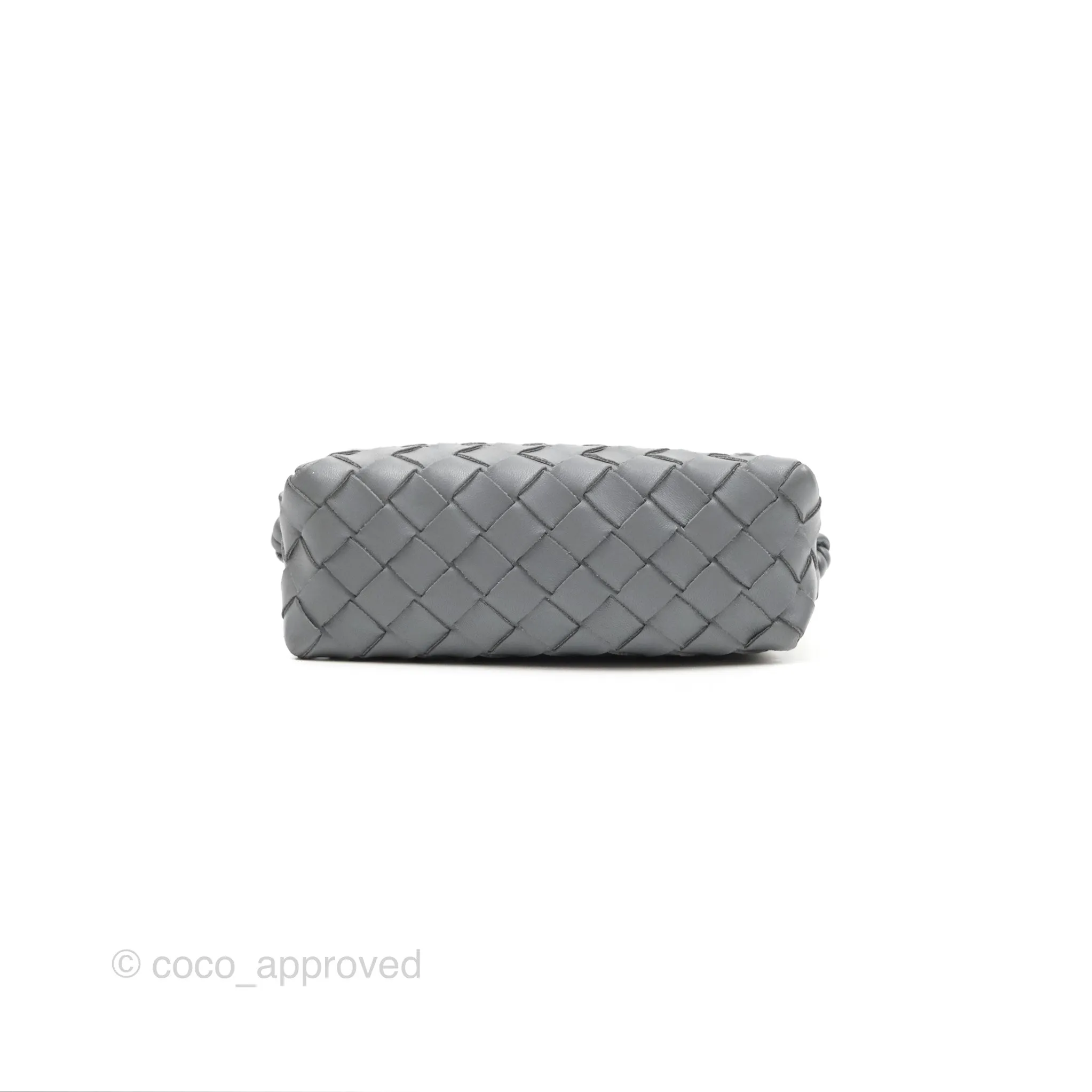 Bottega Veneta Mini Loop Camera Bag Intrecciato Lambskin Thunder