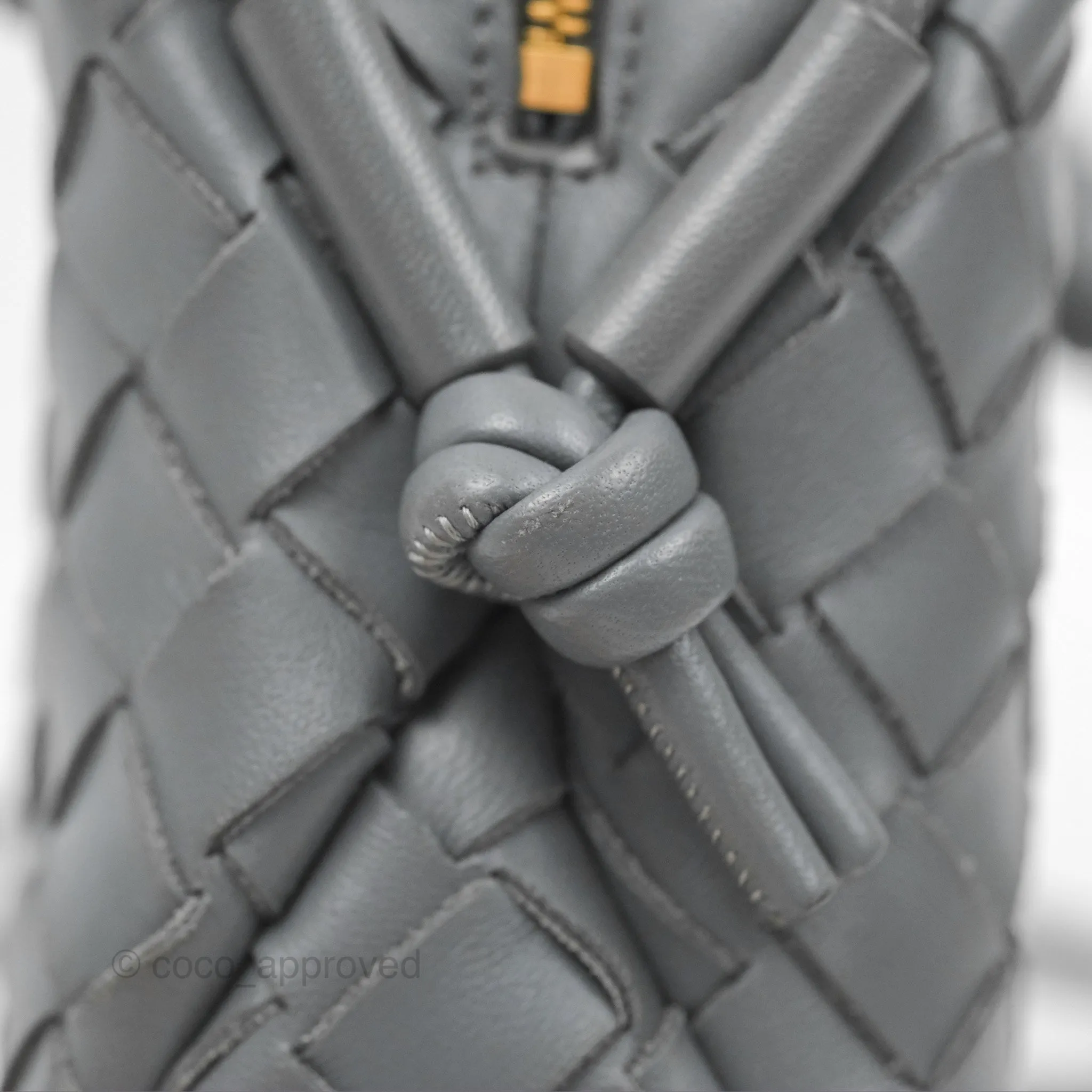Bottega Veneta Mini Loop Camera Bag Intrecciato Lambskin Thunder