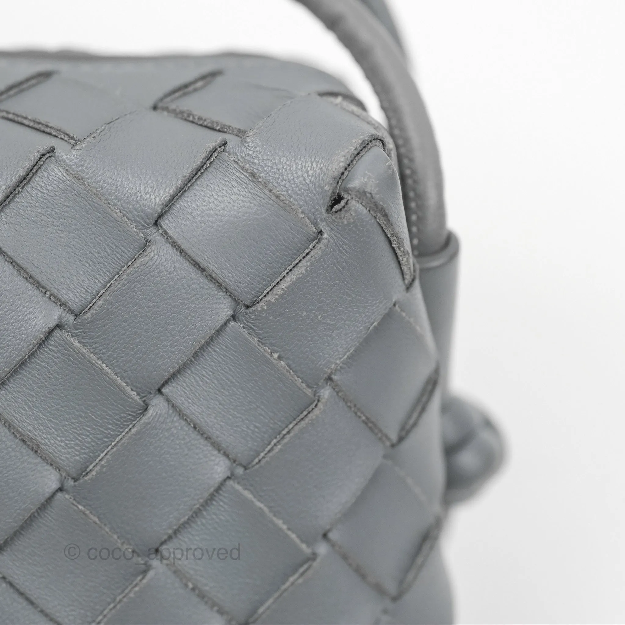 Bottega Veneta Mini Loop Camera Bag Intrecciato Lambskin Thunder
