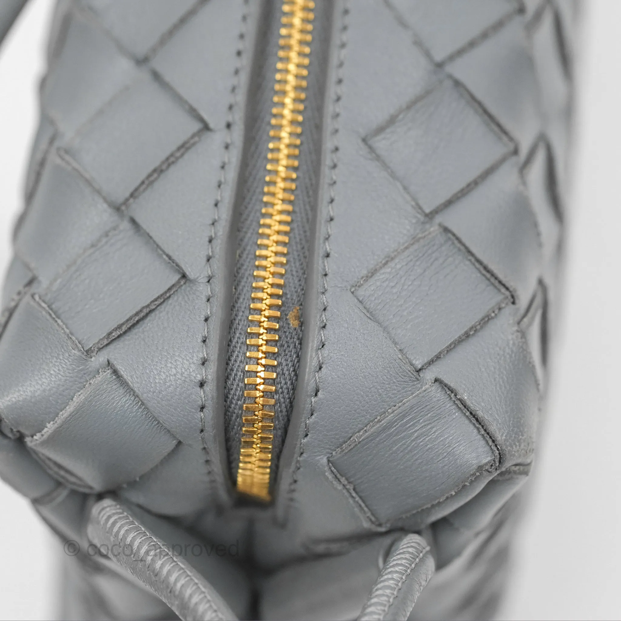 Bottega Veneta Mini Loop Camera Bag Intrecciato Lambskin Thunder