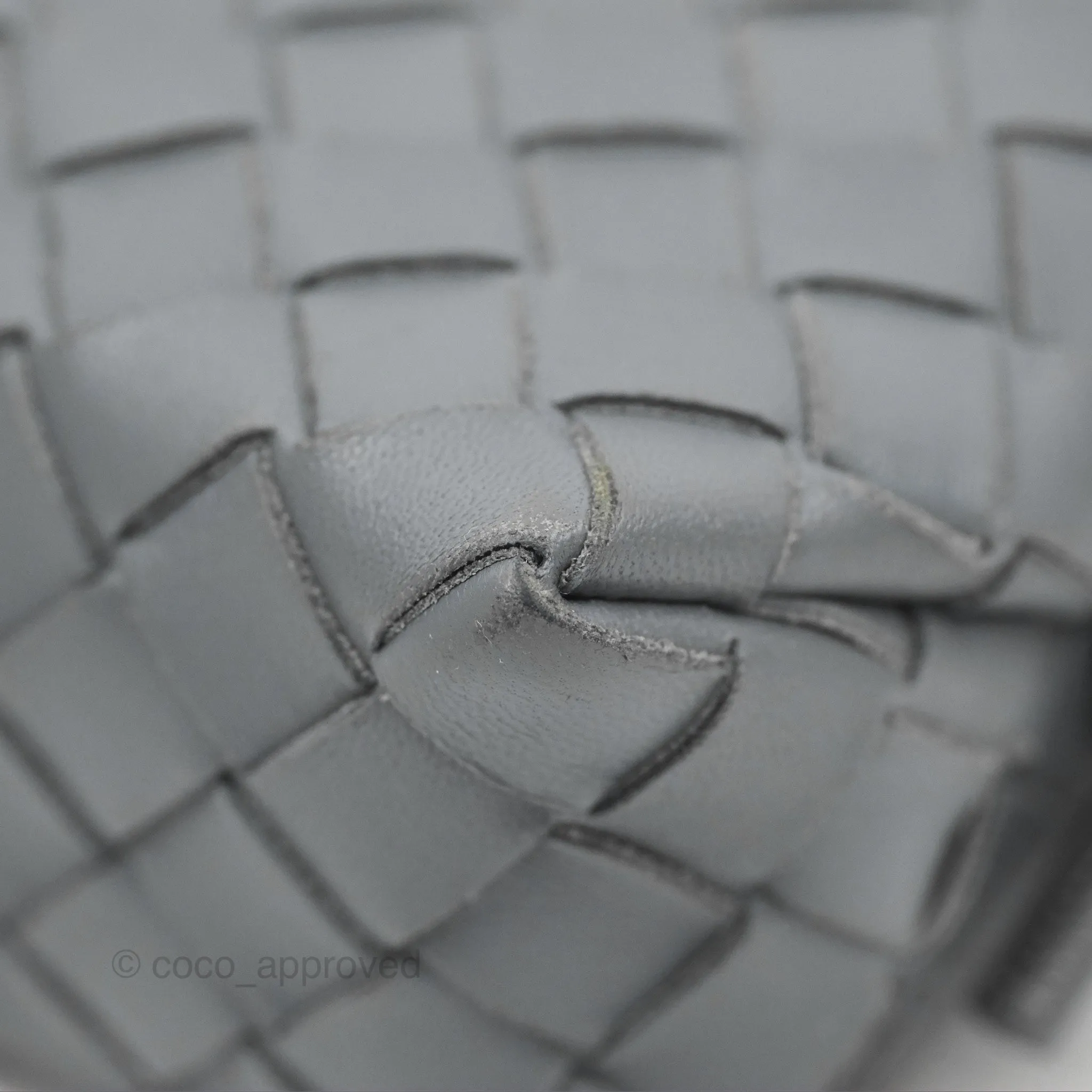 Bottega Veneta Mini Loop Camera Bag Intrecciato Lambskin Thunder