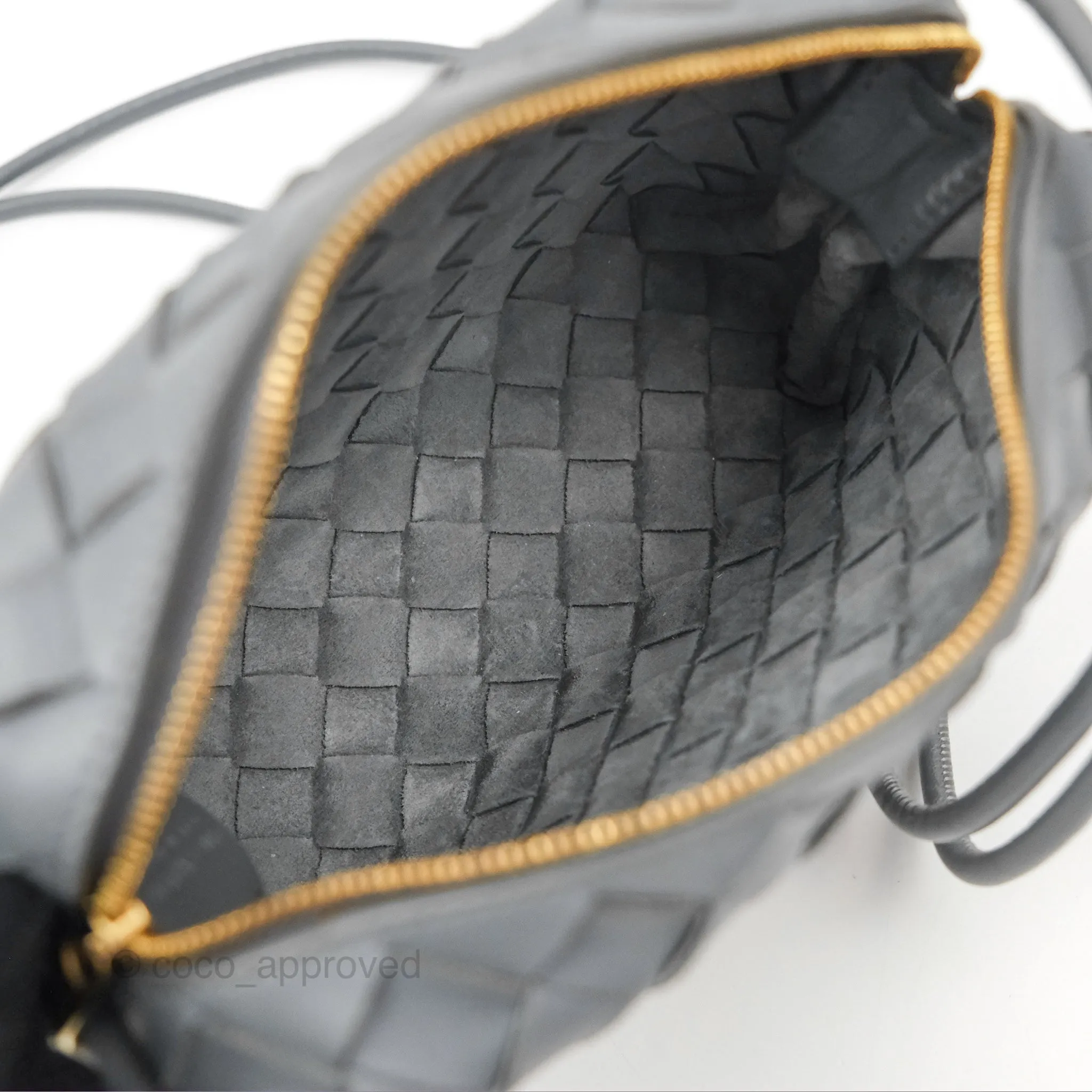 Bottega Veneta Mini Loop Camera Bag Intrecciato Lambskin Thunder