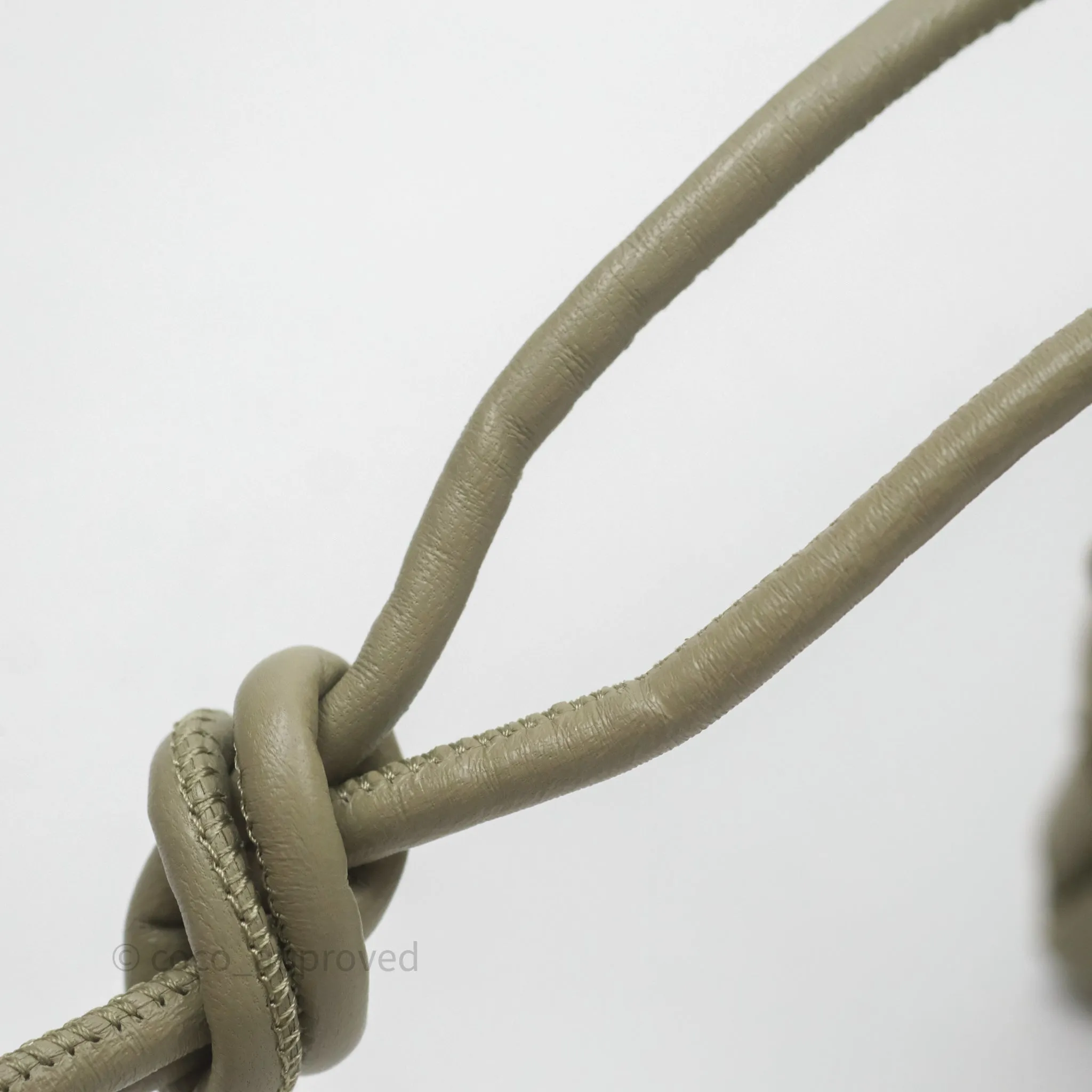 Bottega Veneta Mini Loop Camera Bag Intrecciato Lambskin Travertine