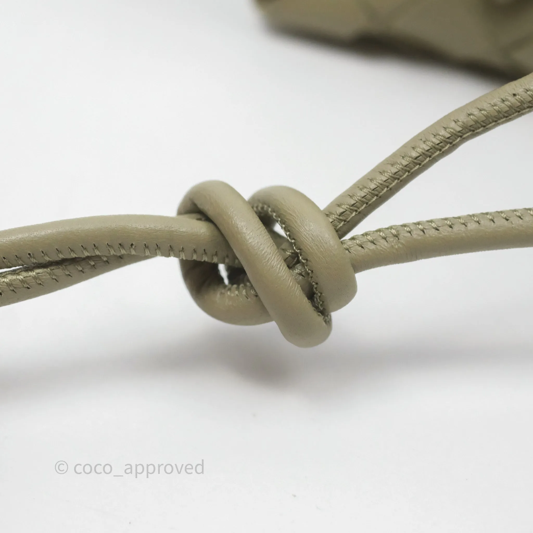 Bottega Veneta Mini Loop Camera Bag Intrecciato Lambskin Travertine
