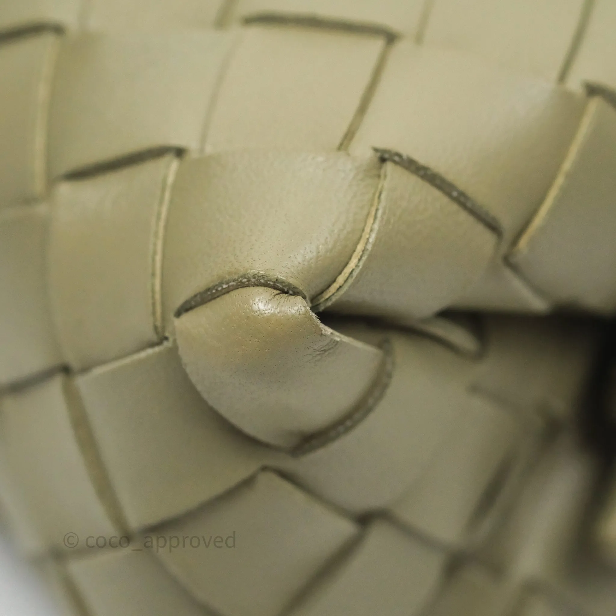 Bottega Veneta Mini Loop Camera Bag Intrecciato Lambskin Travertine