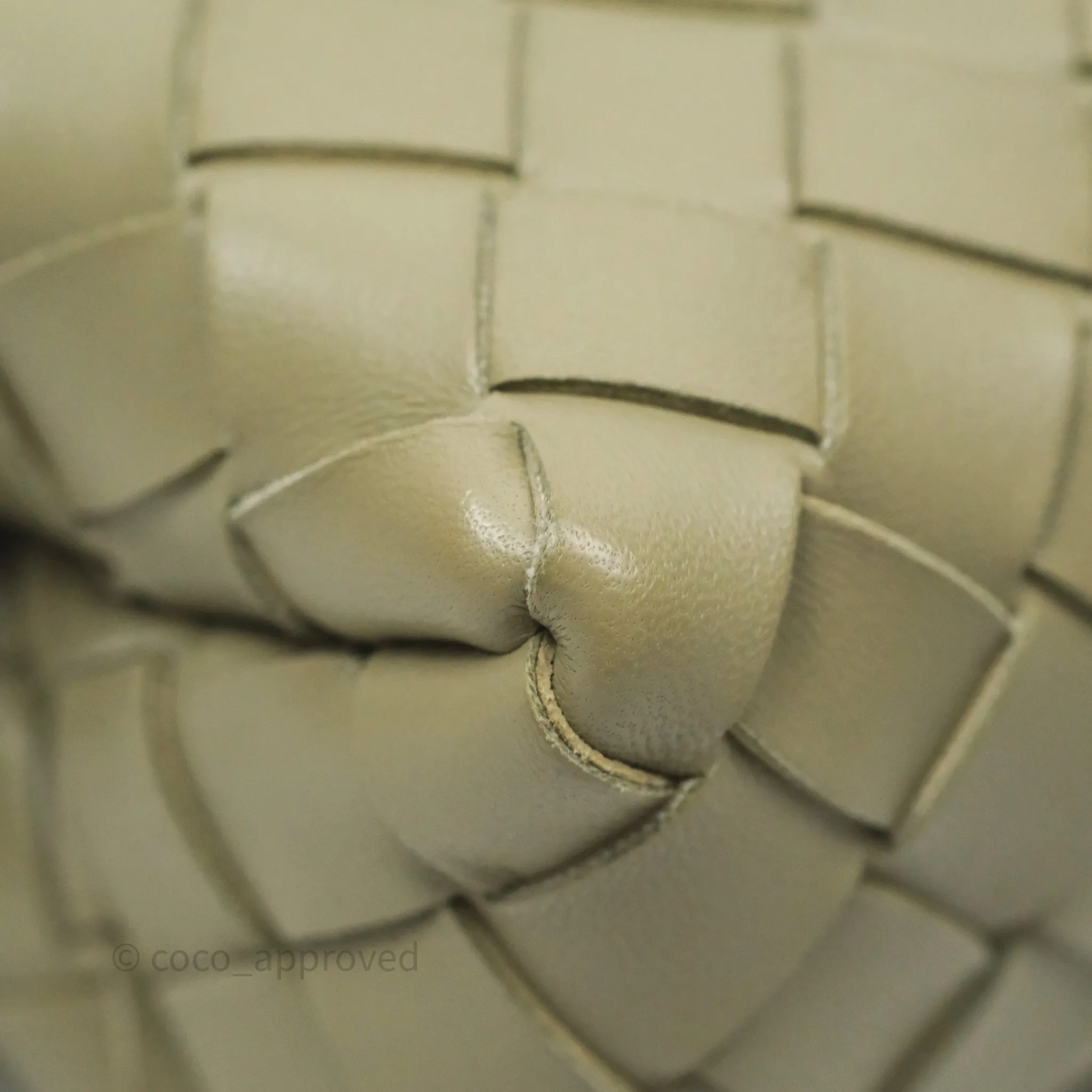 Bottega Veneta Mini Loop Camera Bag Intrecciato Lambskin Travertine