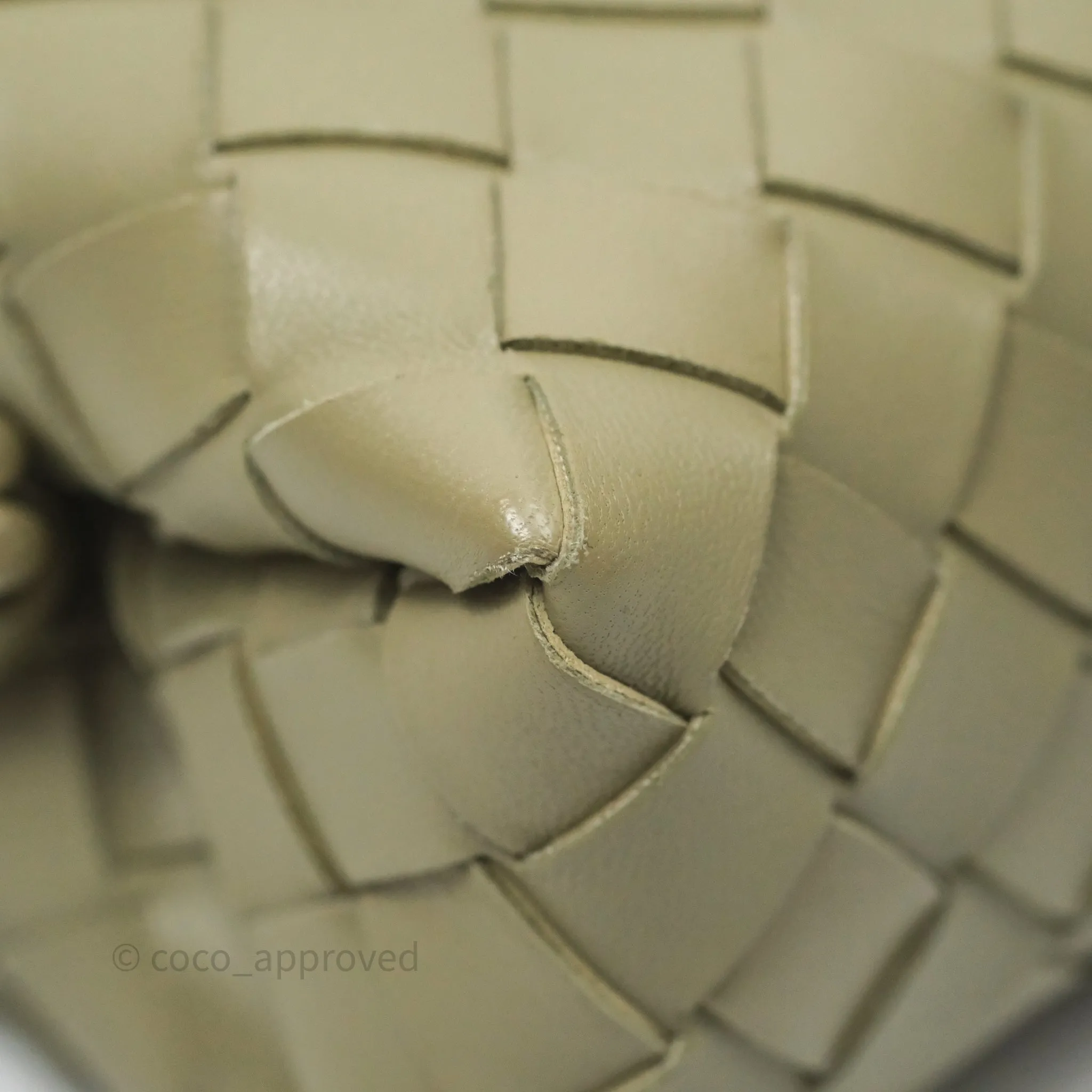 Bottega Veneta Mini Loop Camera Bag Intrecciato Lambskin Travertine