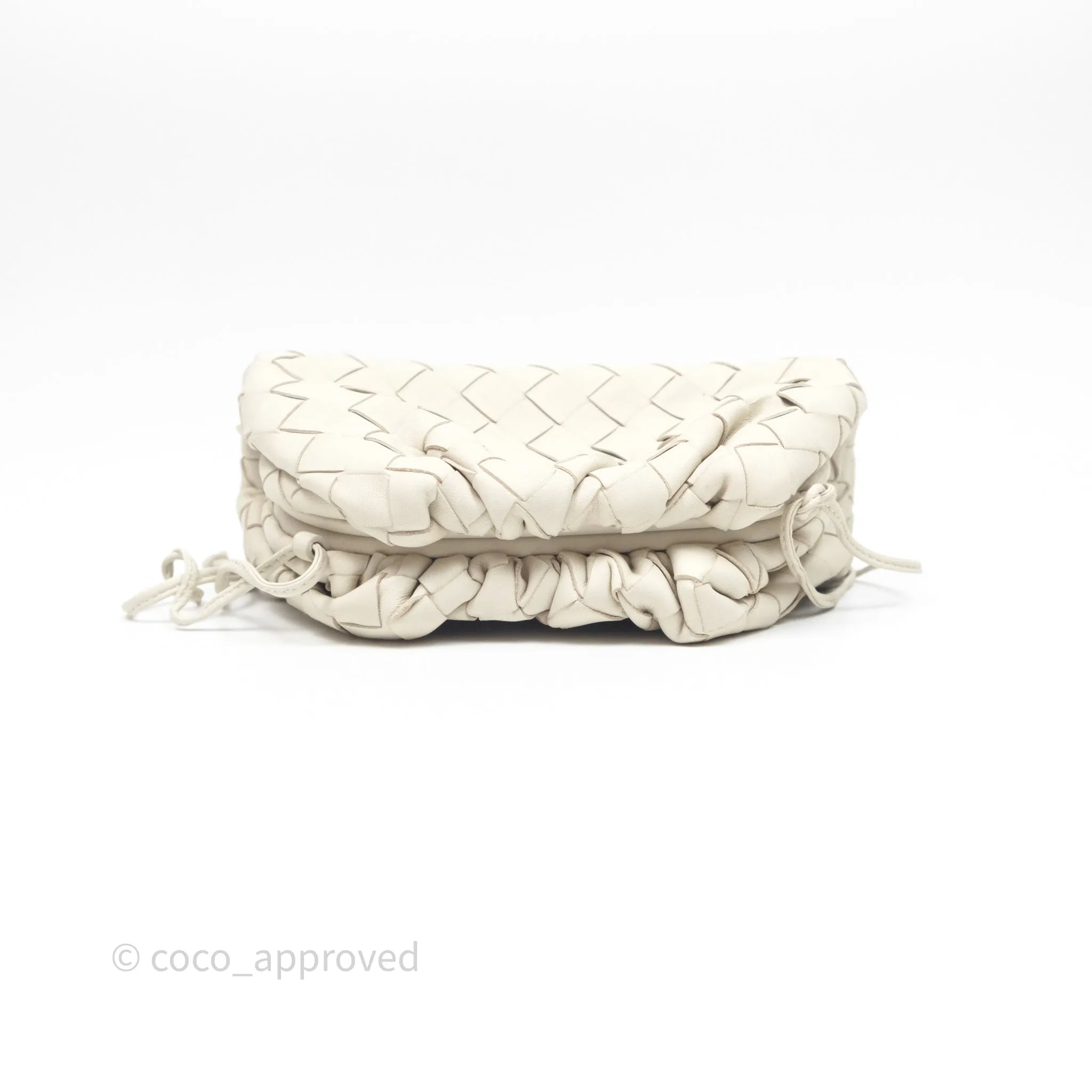 Bottega Veneta Mini Pouch Chalk Intrecciato Calfskin