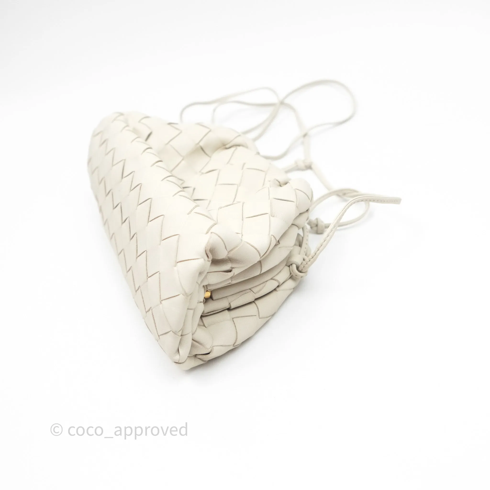 Bottega Veneta Mini Pouch Chalk Intrecciato Calfskin