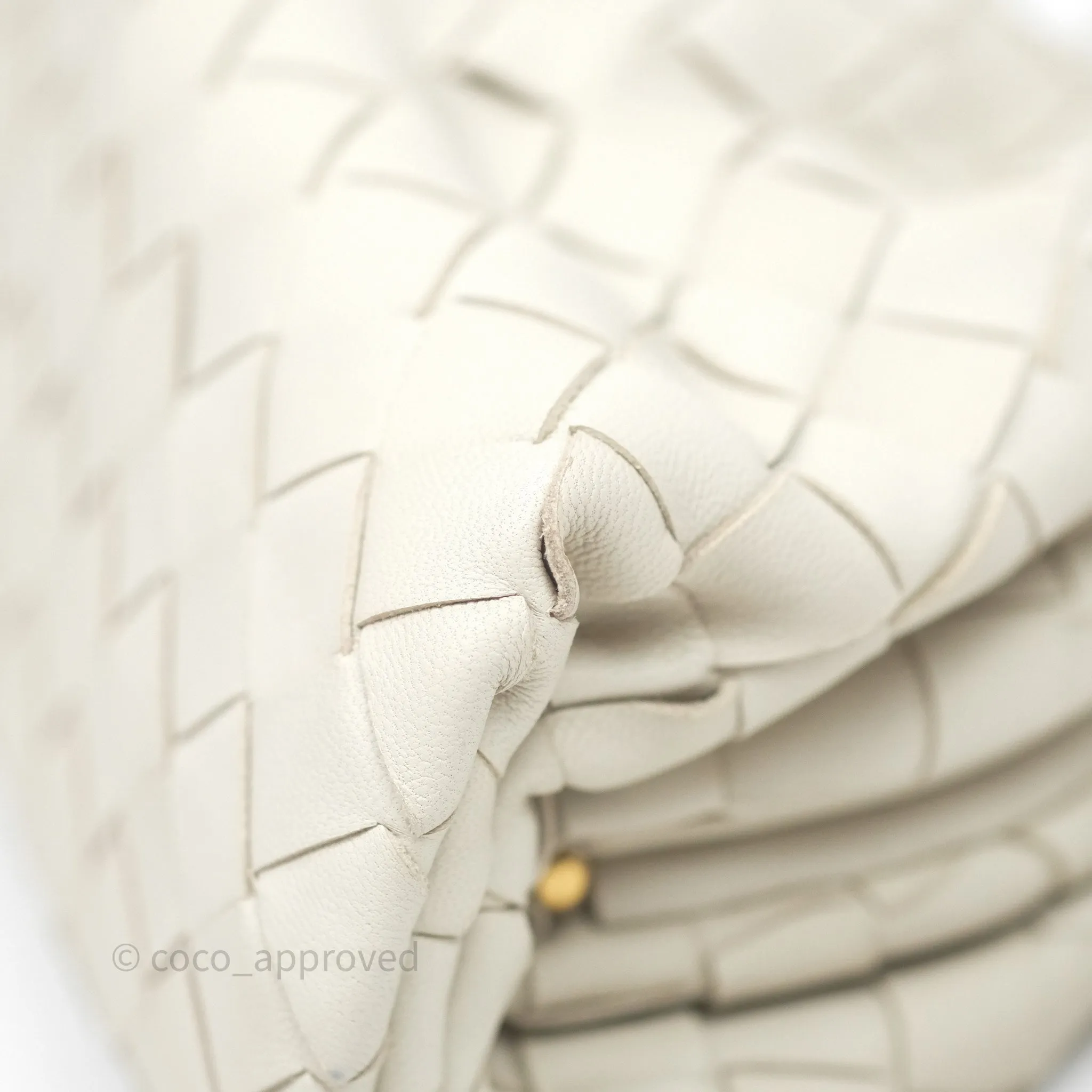 Bottega Veneta Mini Pouch Chalk Intrecciato Calfskin