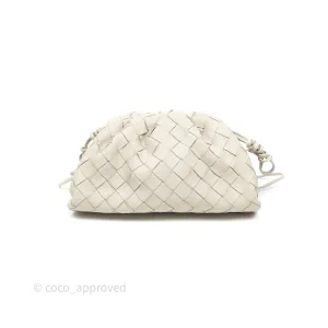 Bottega Veneta Mini Pouch Chalk Intrecciato Calfskin
