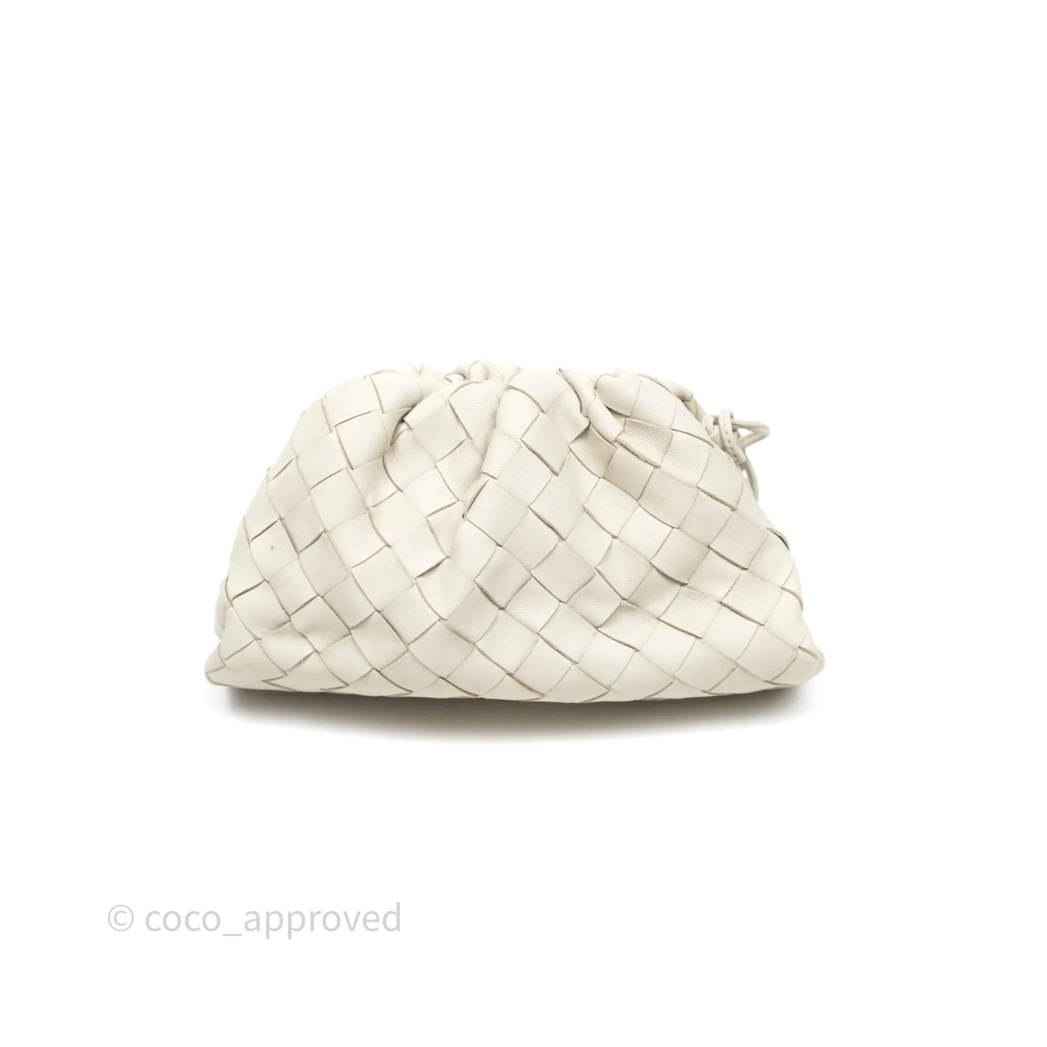 Bottega Veneta Mini Pouch Chalk Intrecciato Calfskin