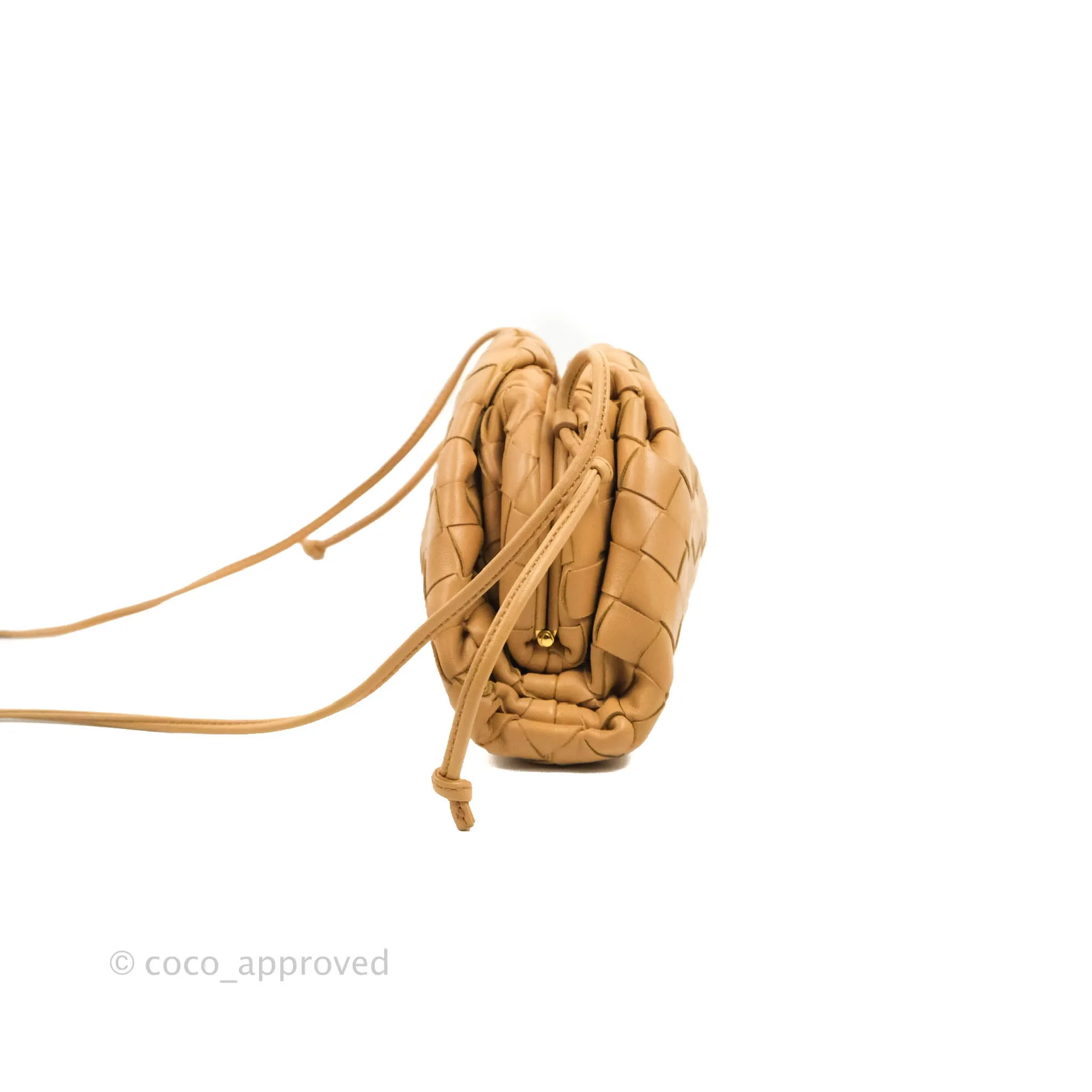 Bottega Veneta Nappa Intrecciato The Mini Pouch Carmel