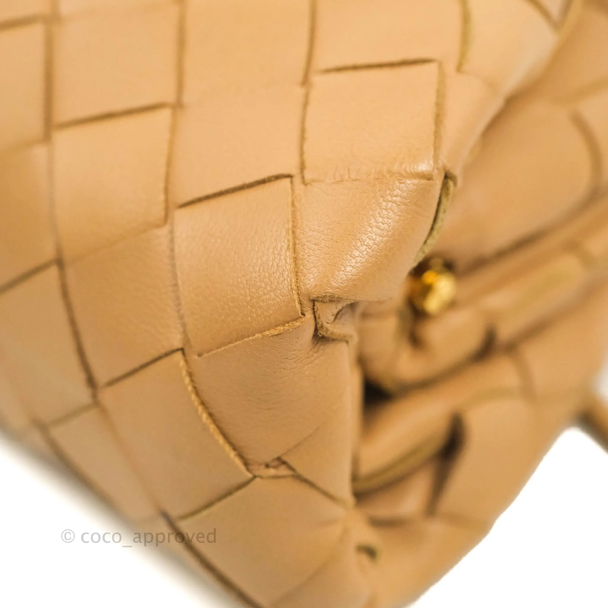 Bottega Veneta Nappa Intrecciato The Mini Pouch Carmel