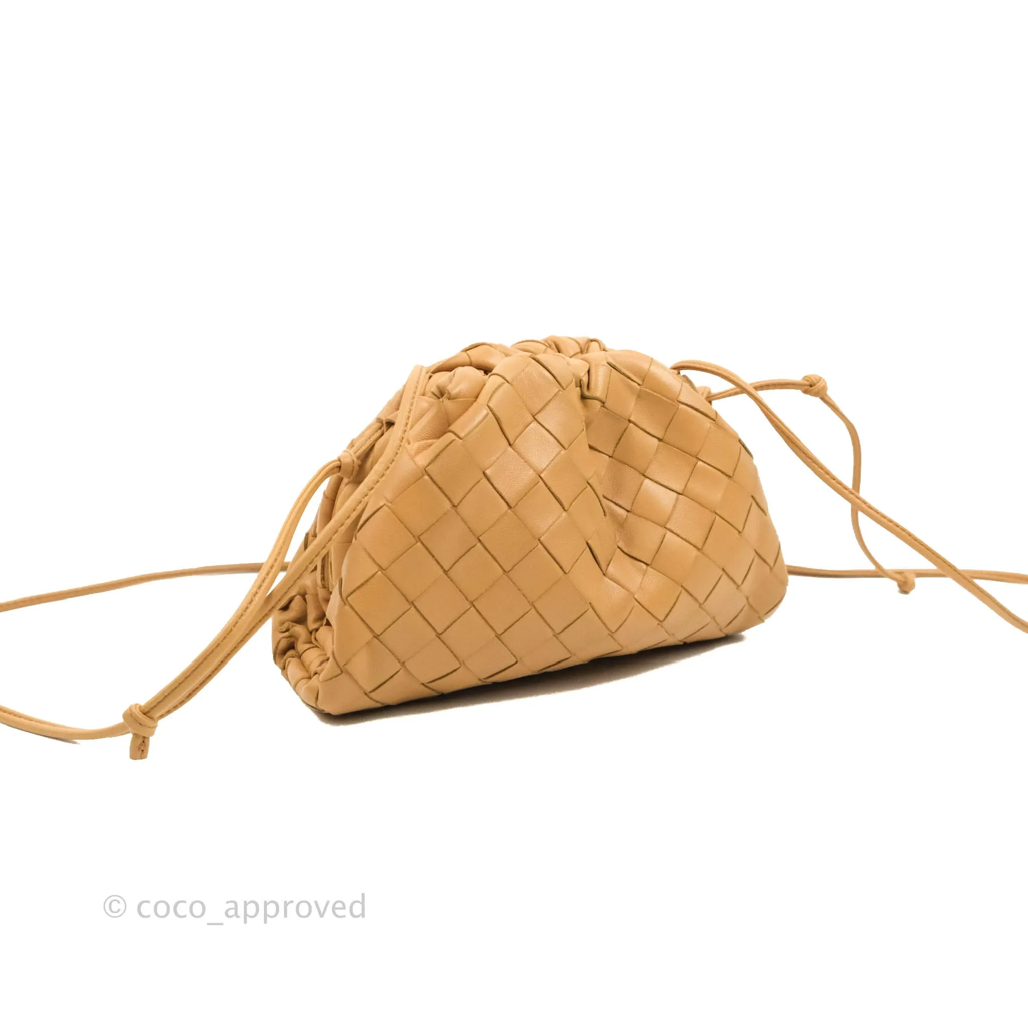 Bottega Veneta Nappa Intrecciato The Mini Pouch Carmel