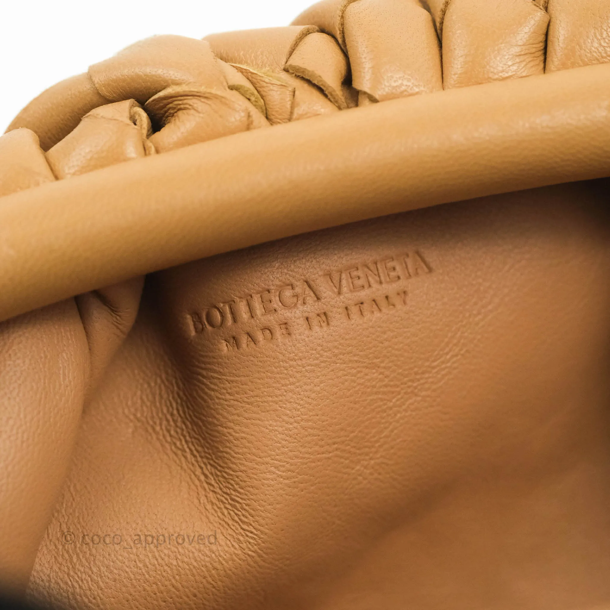 Bottega Veneta Nappa Intrecciato The Mini Pouch Carmel