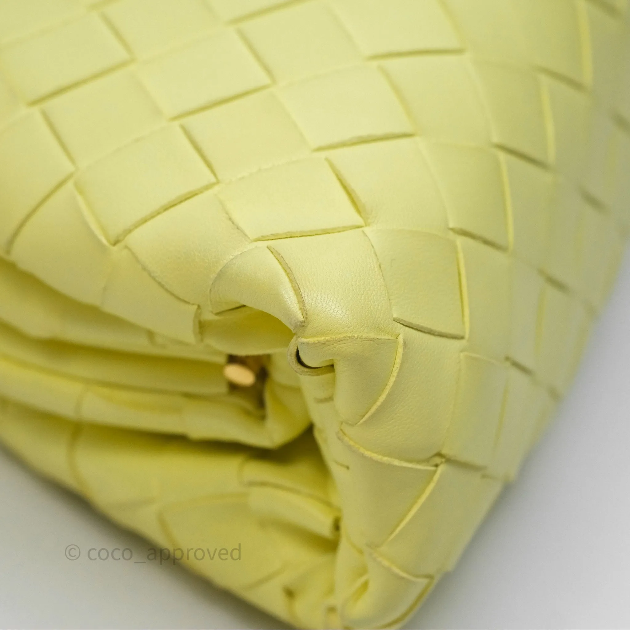 Bottega Veneta Nappa Intrecciato The Mini Pouch Yellow