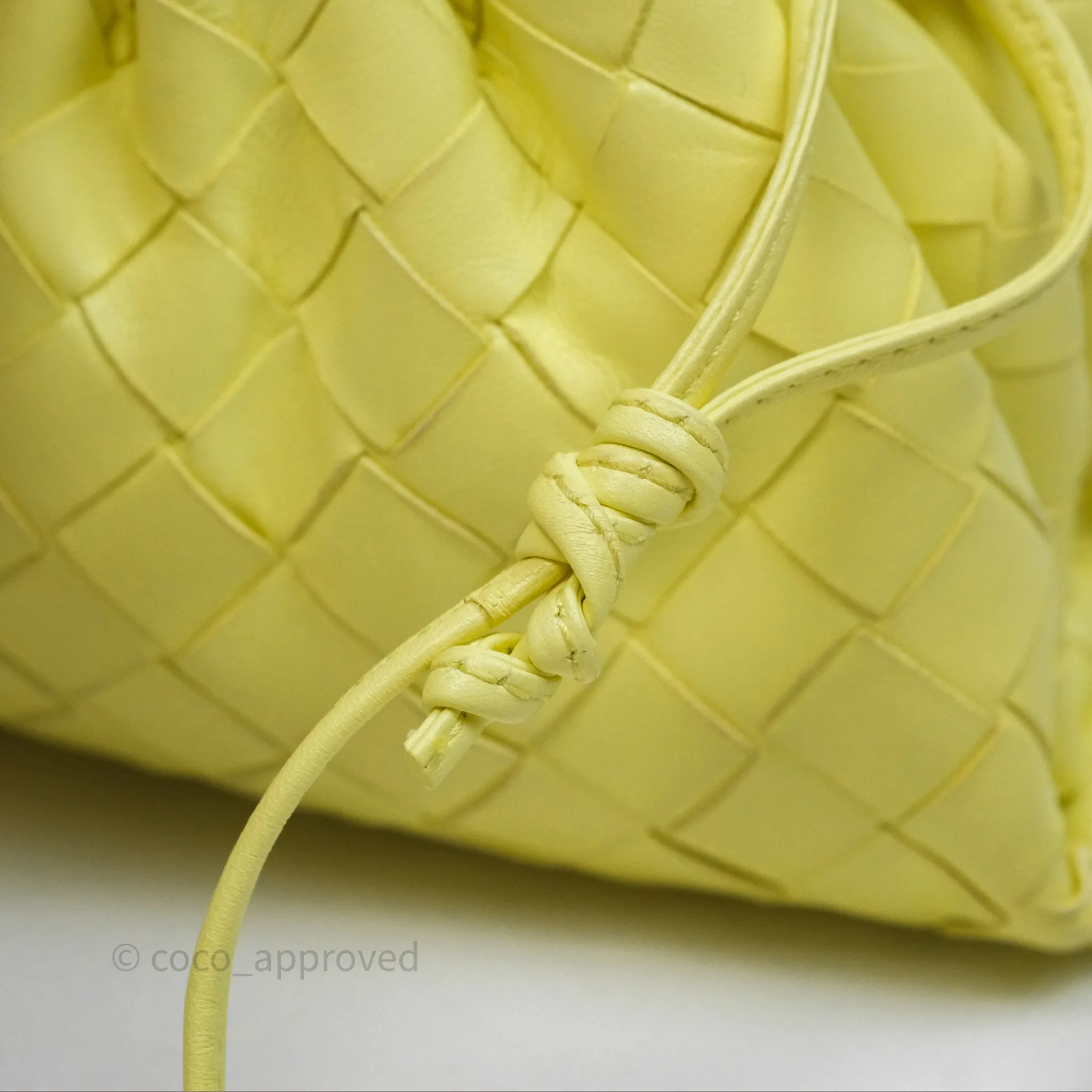 Bottega Veneta Nappa Intrecciato The Mini Pouch Yellow