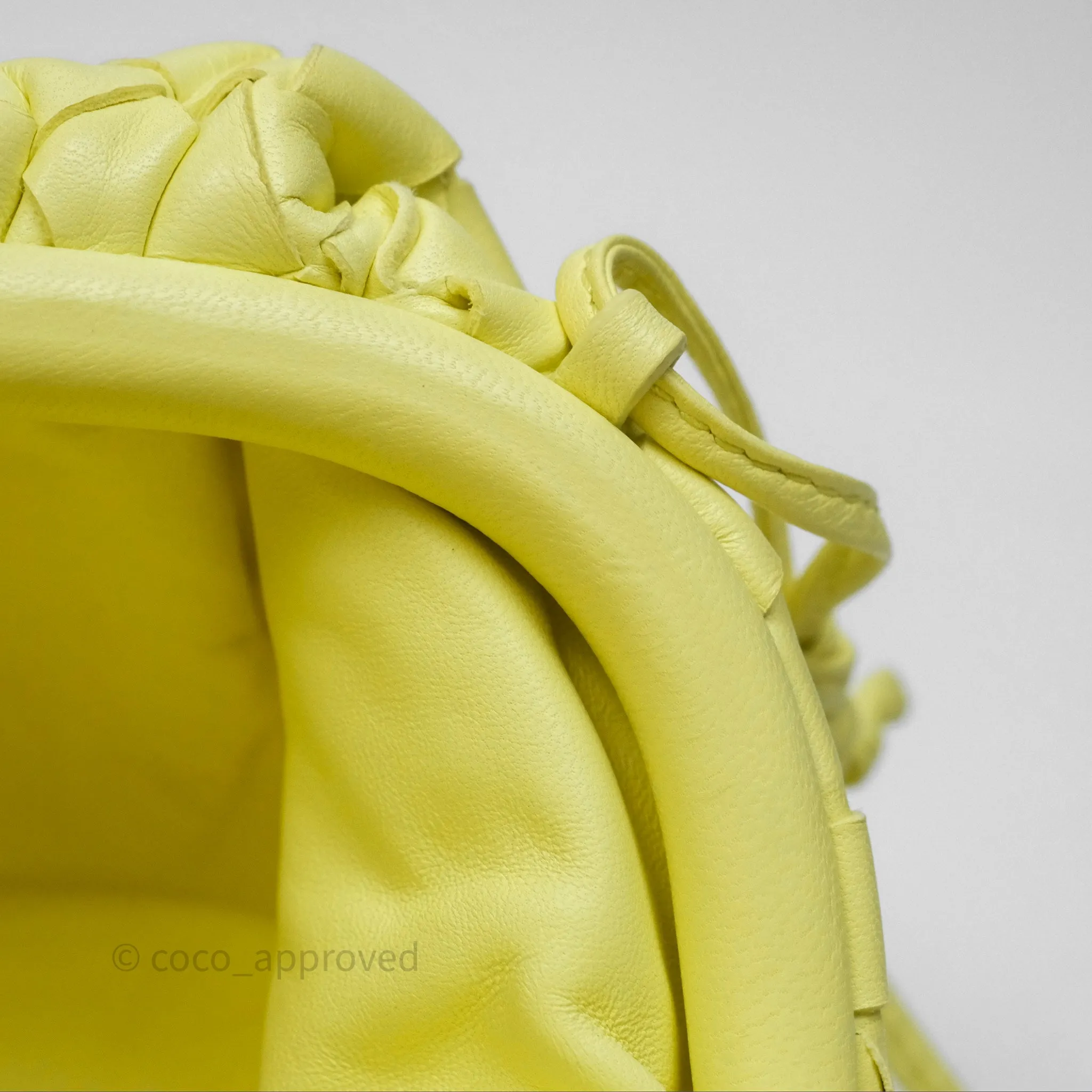 Bottega Veneta Nappa Intrecciato The Mini Pouch Yellow