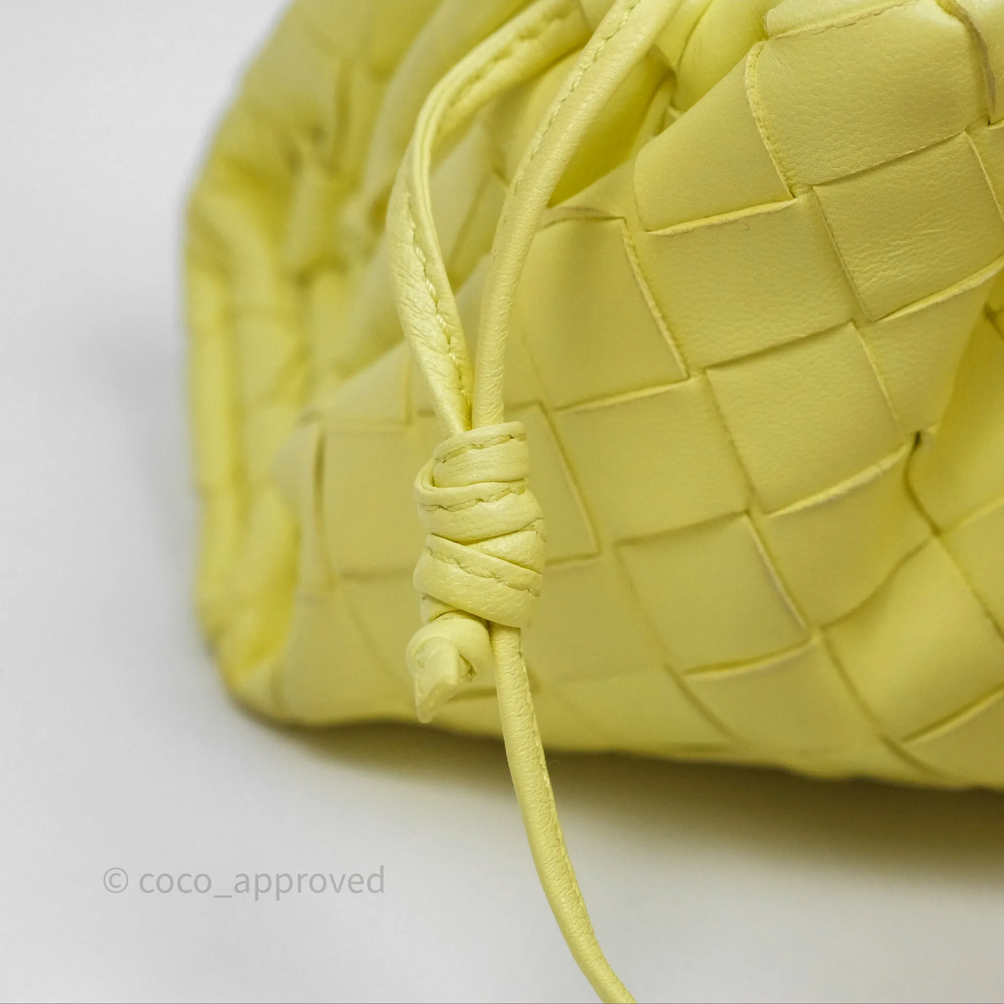 Bottega Veneta Nappa Intrecciato The Mini Pouch Yellow