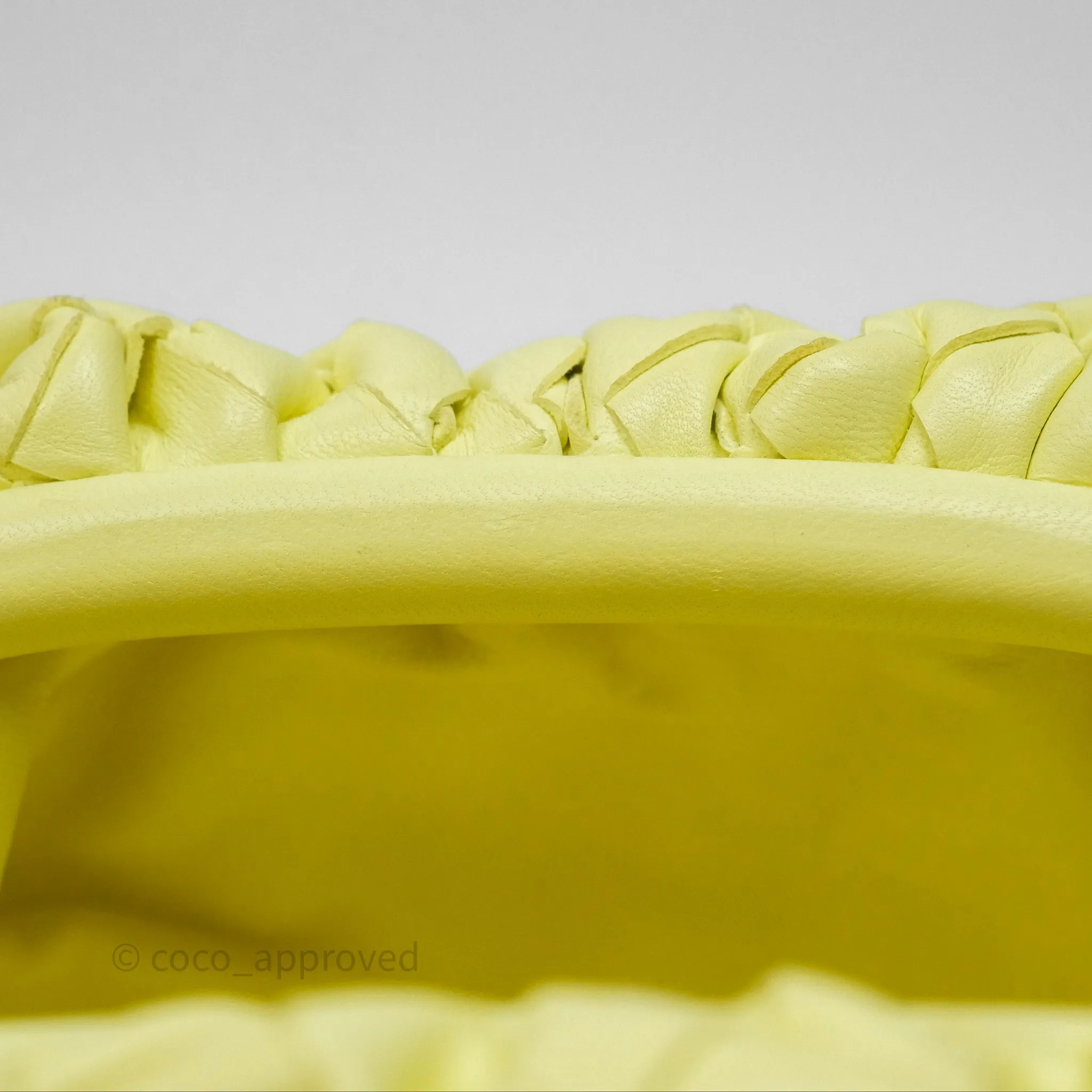 Bottega Veneta Nappa Intrecciato The Mini Pouch Yellow