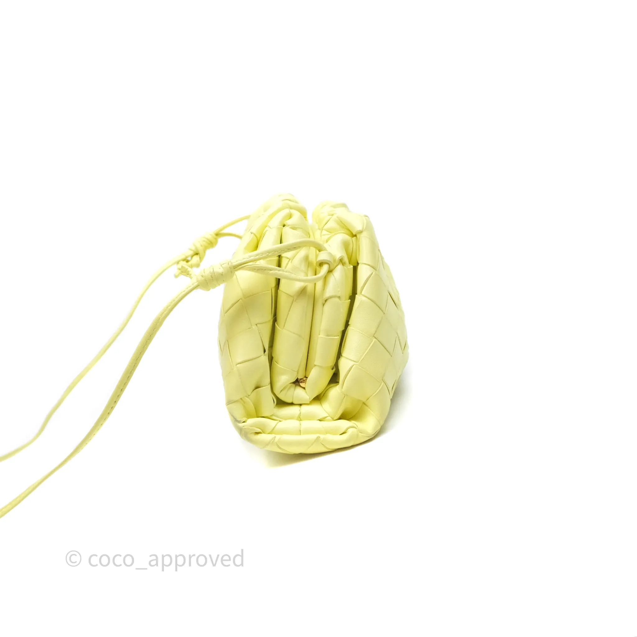 Bottega Veneta Nappa Intrecciato The Mini Pouch Yellow