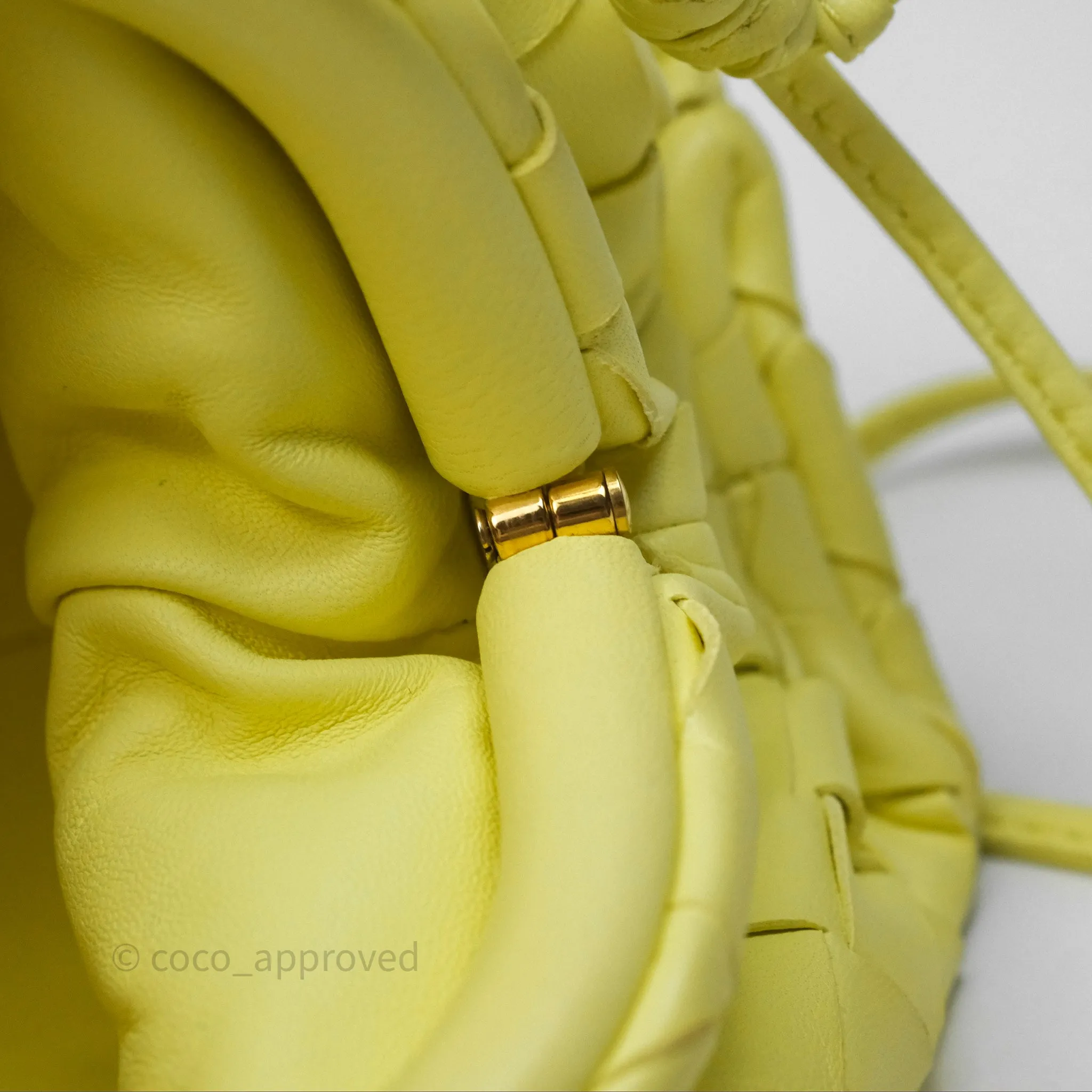 Bottega Veneta Nappa Intrecciato The Mini Pouch Yellow