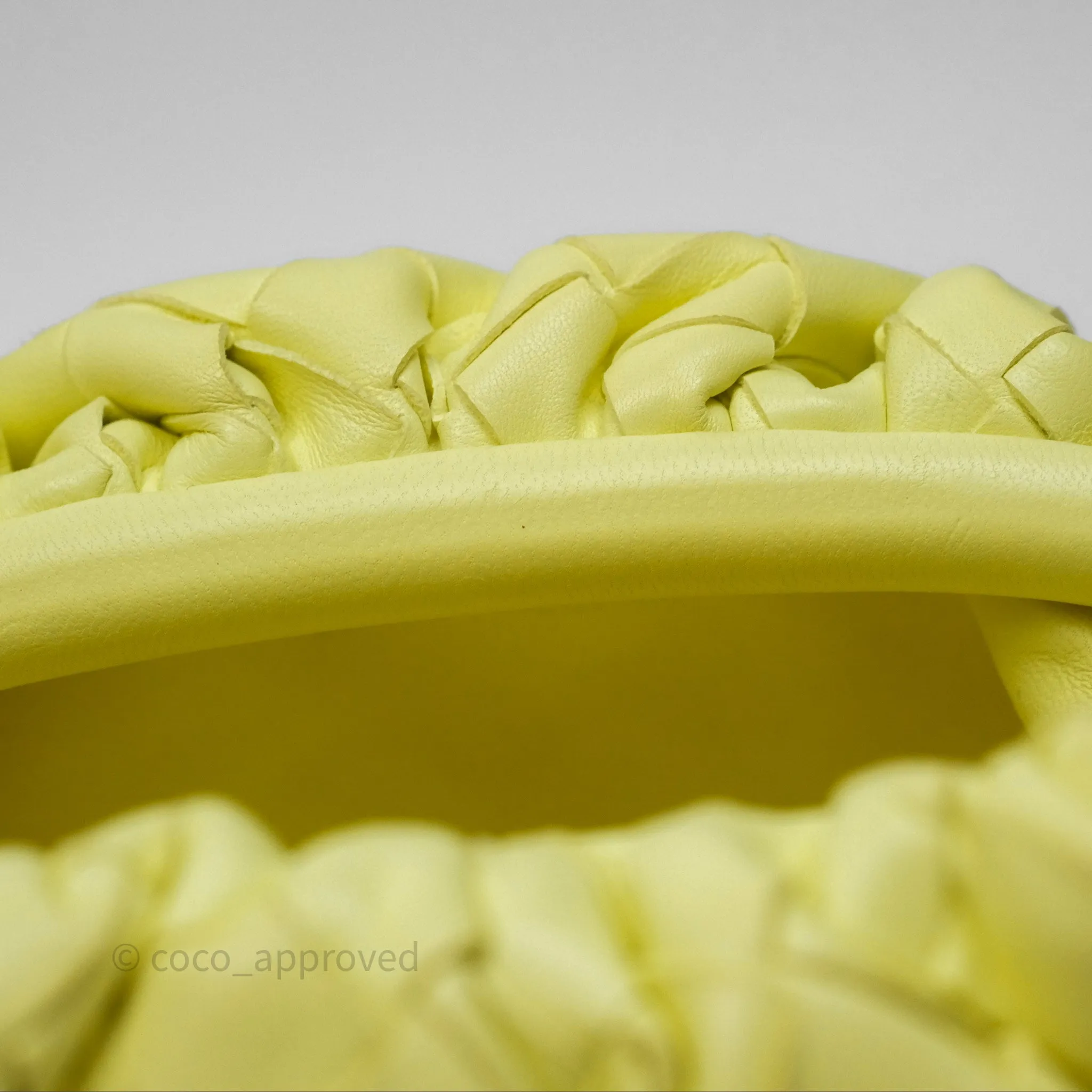 Bottega Veneta Nappa Intrecciato The Mini Pouch Yellow