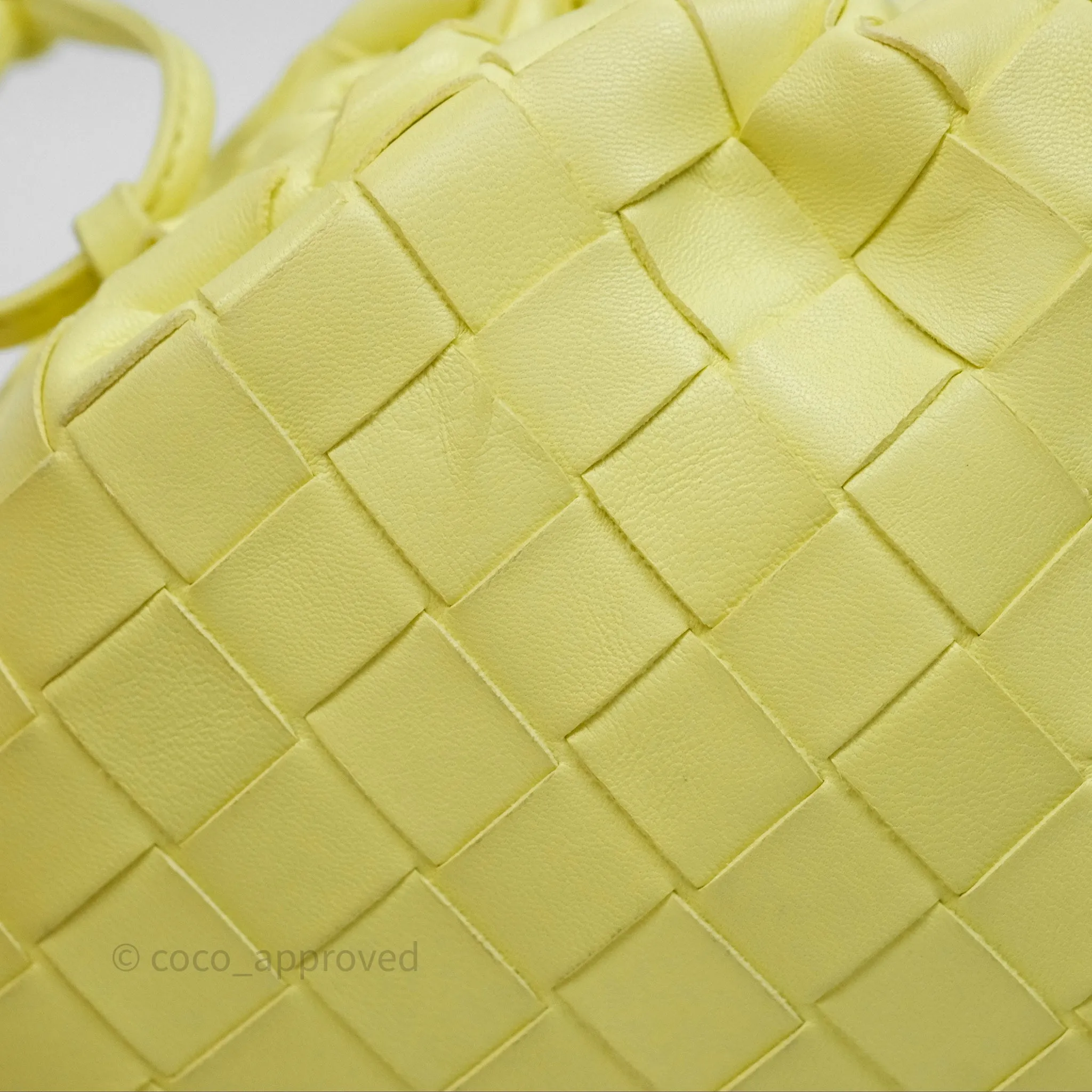 Bottega Veneta Nappa Intrecciato The Mini Pouch Yellow