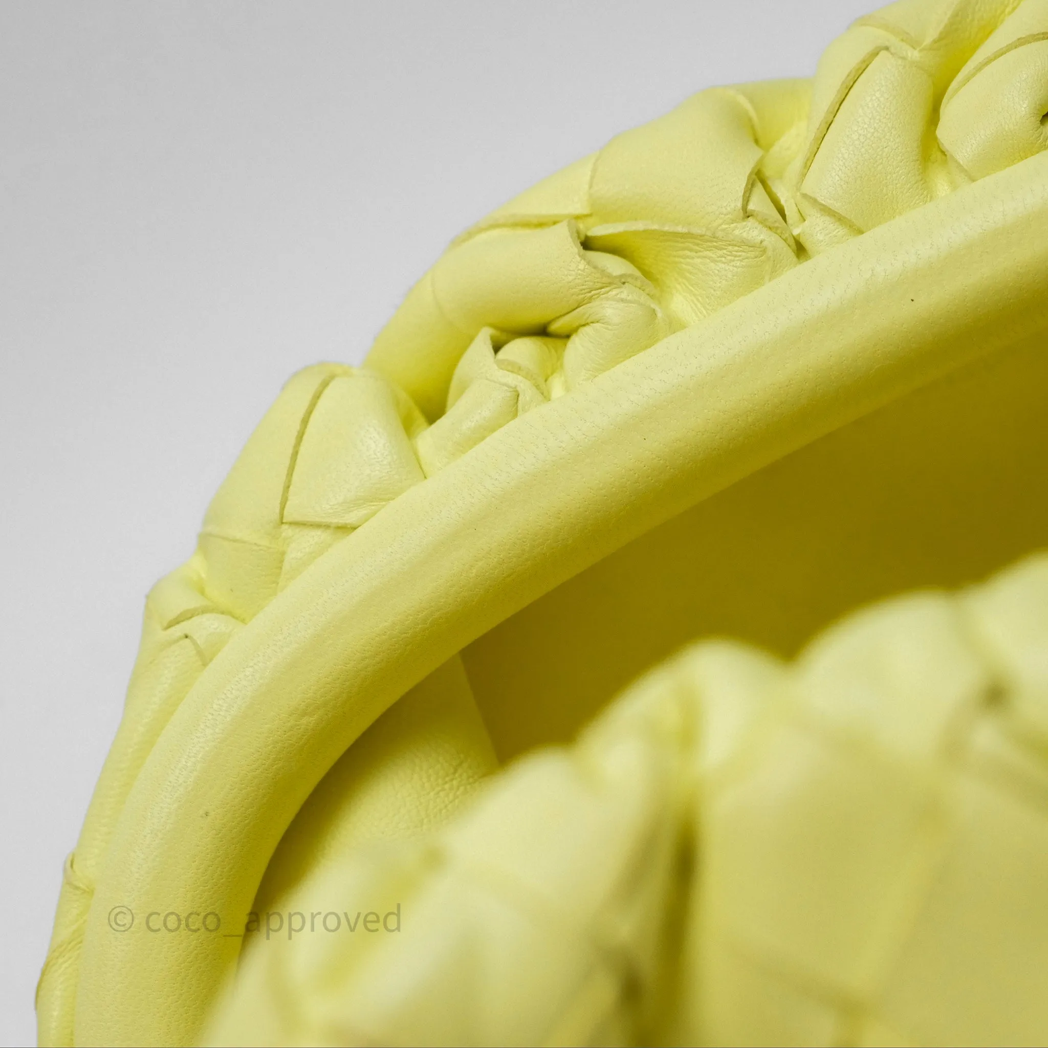 Bottega Veneta Nappa Intrecciato The Mini Pouch Yellow