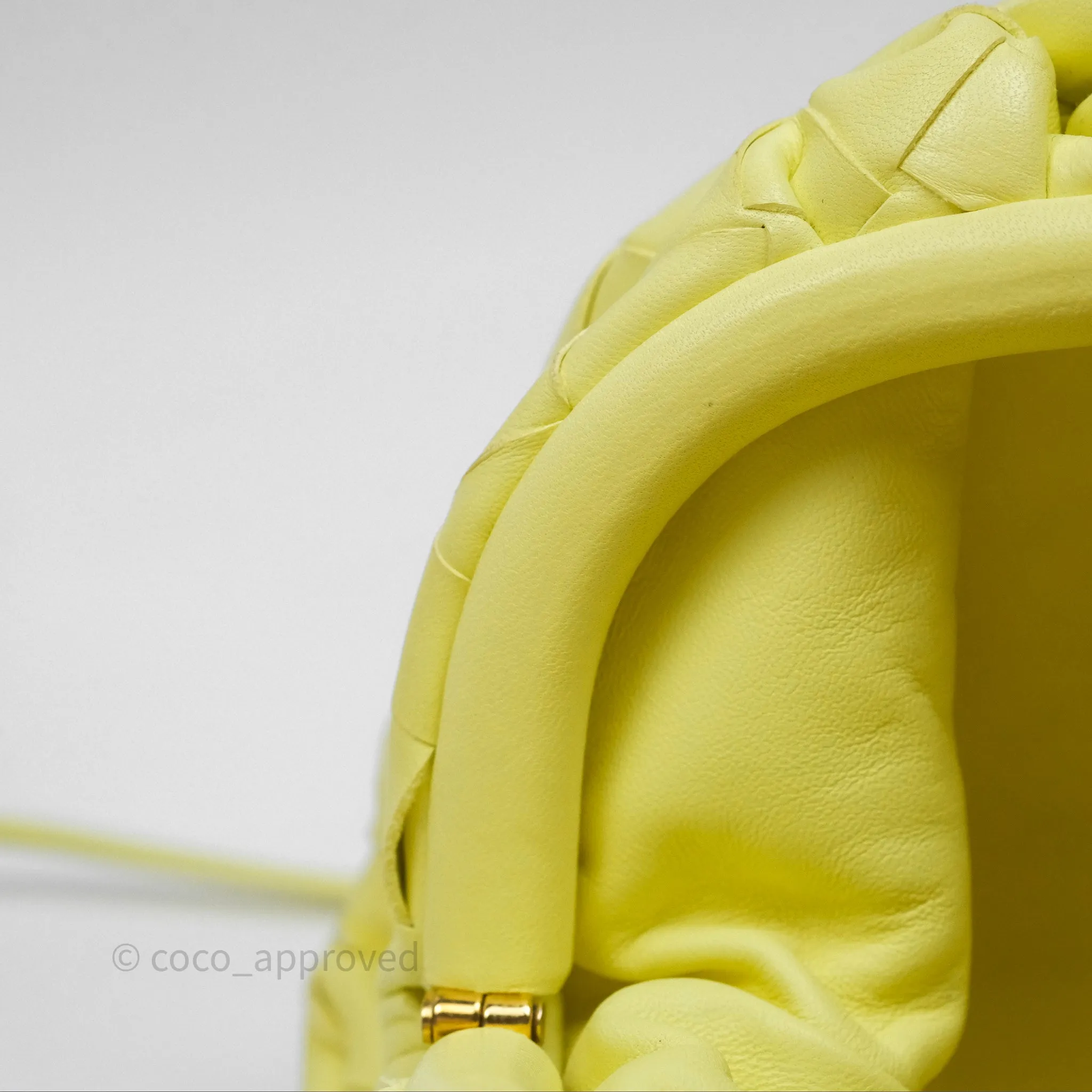 Bottega Veneta Nappa Intrecciato The Mini Pouch Yellow