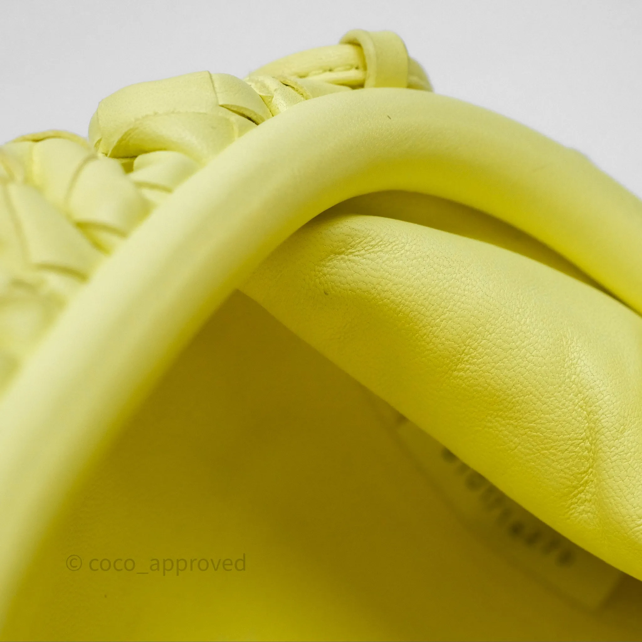 Bottega Veneta Nappa Intrecciato The Mini Pouch Yellow