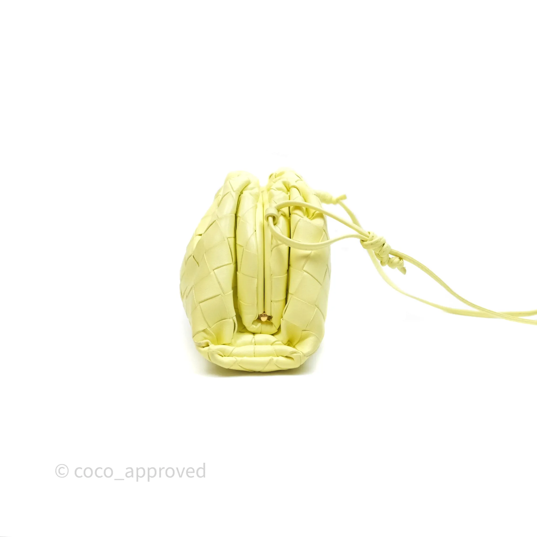 Bottega Veneta Nappa Intrecciato The Mini Pouch Yellow