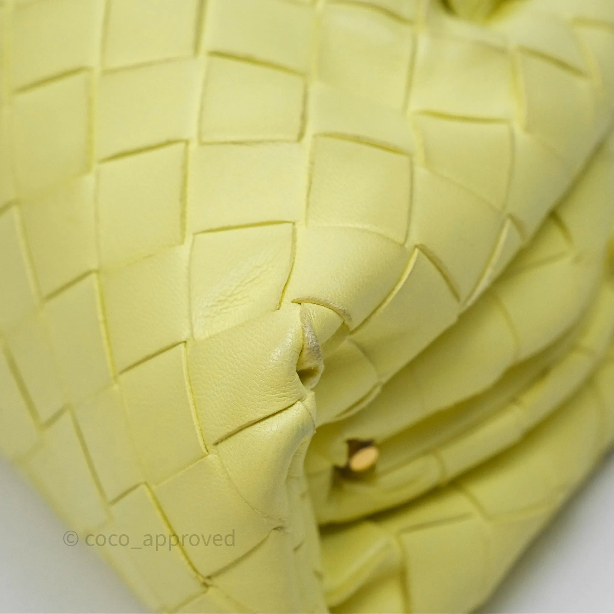 Bottega Veneta Nappa Intrecciato The Mini Pouch Yellow