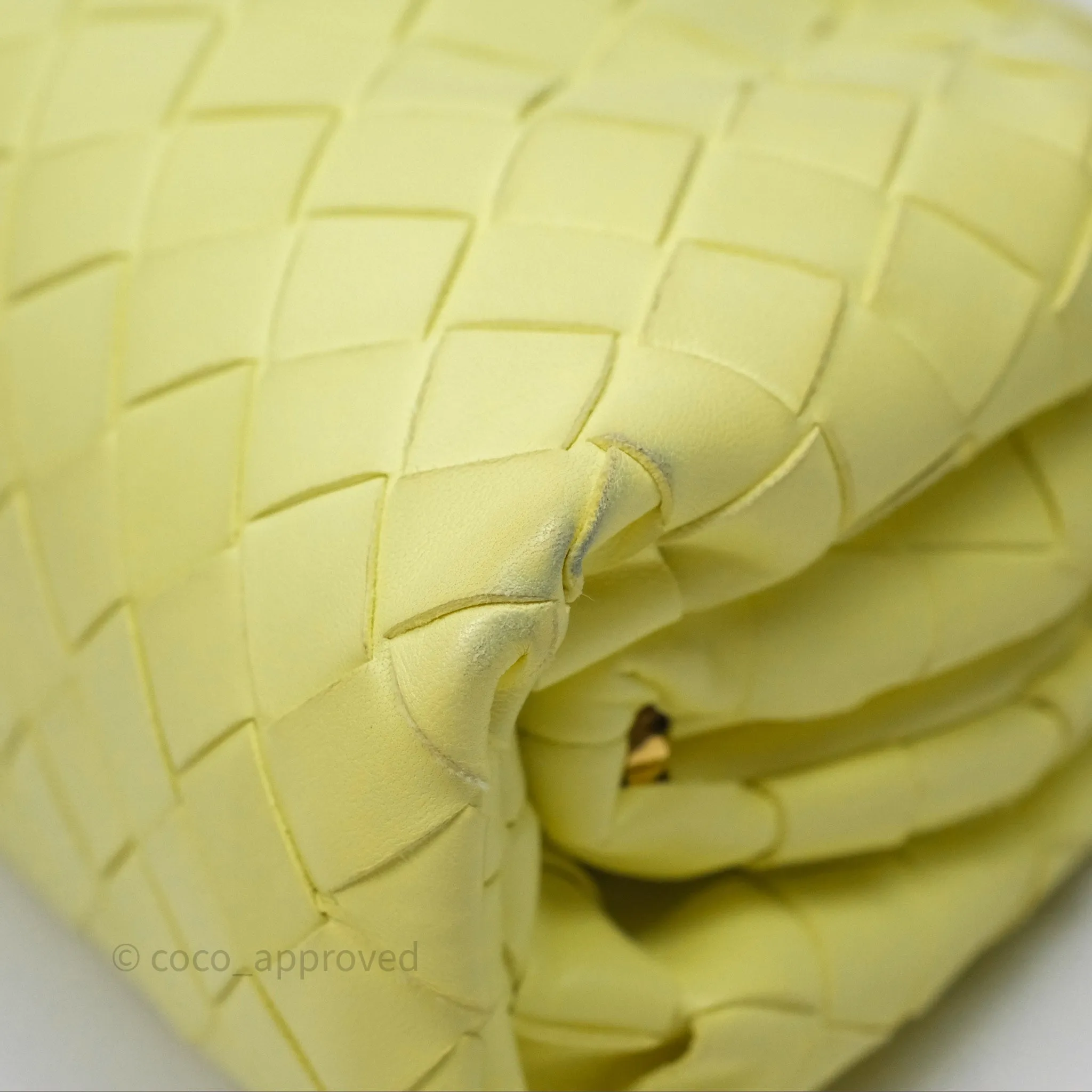 Bottega Veneta Nappa Intrecciato The Mini Pouch Yellow