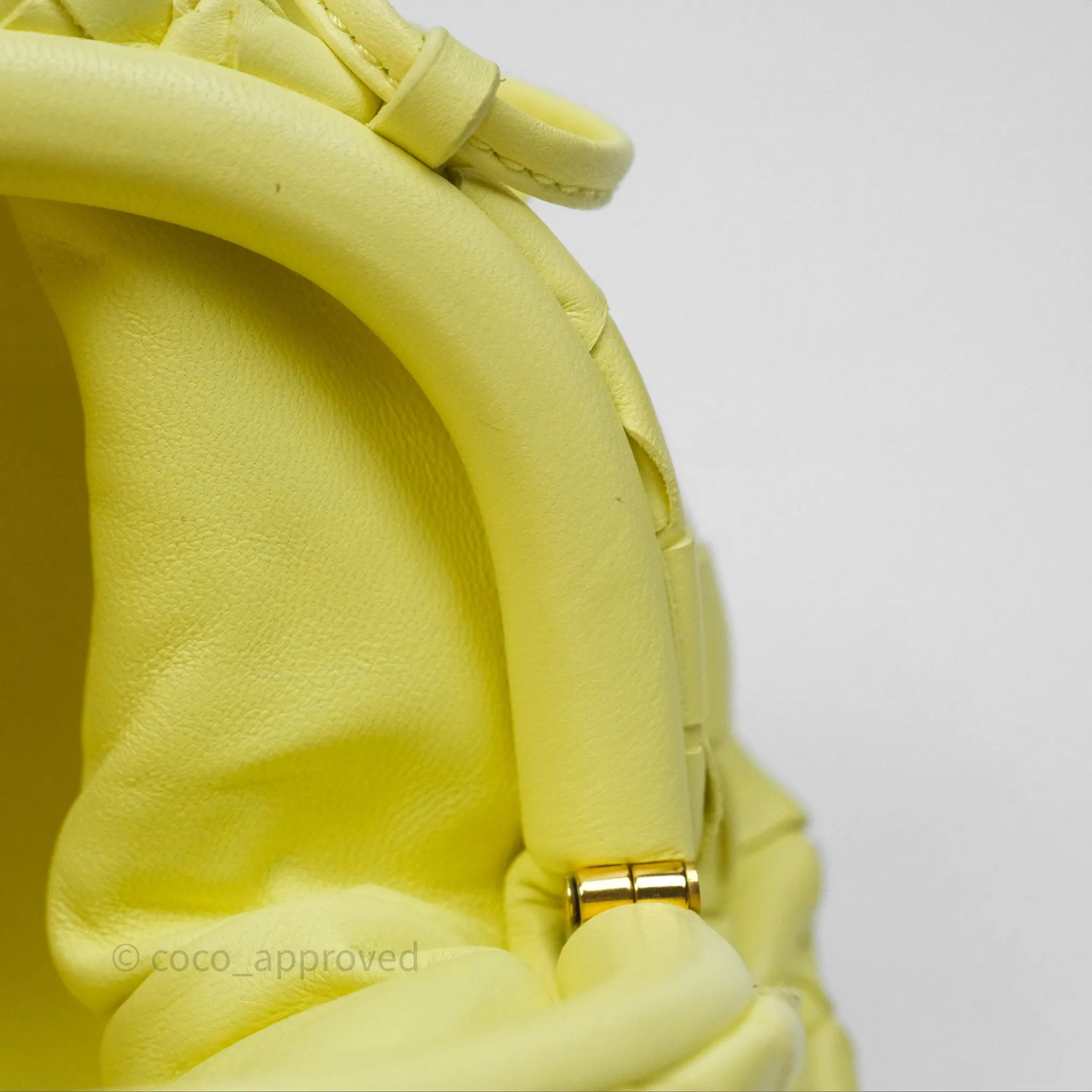 Bottega Veneta Nappa Intrecciato The Mini Pouch Yellow
